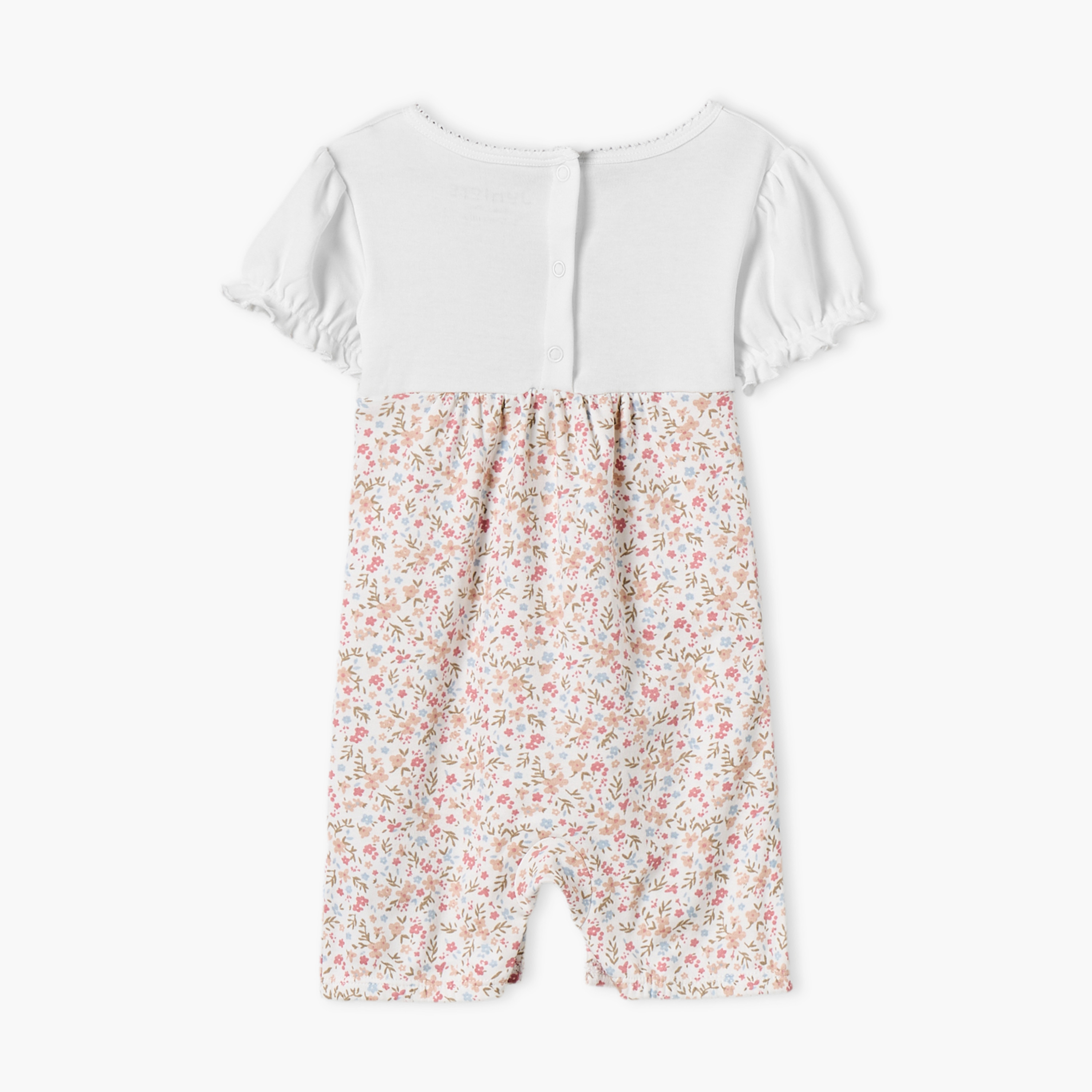 رومبير بياقة مستديرة وأكمام قصيرة وطبعات من جونيورز-baby-girls-clothing-rompers-image-2