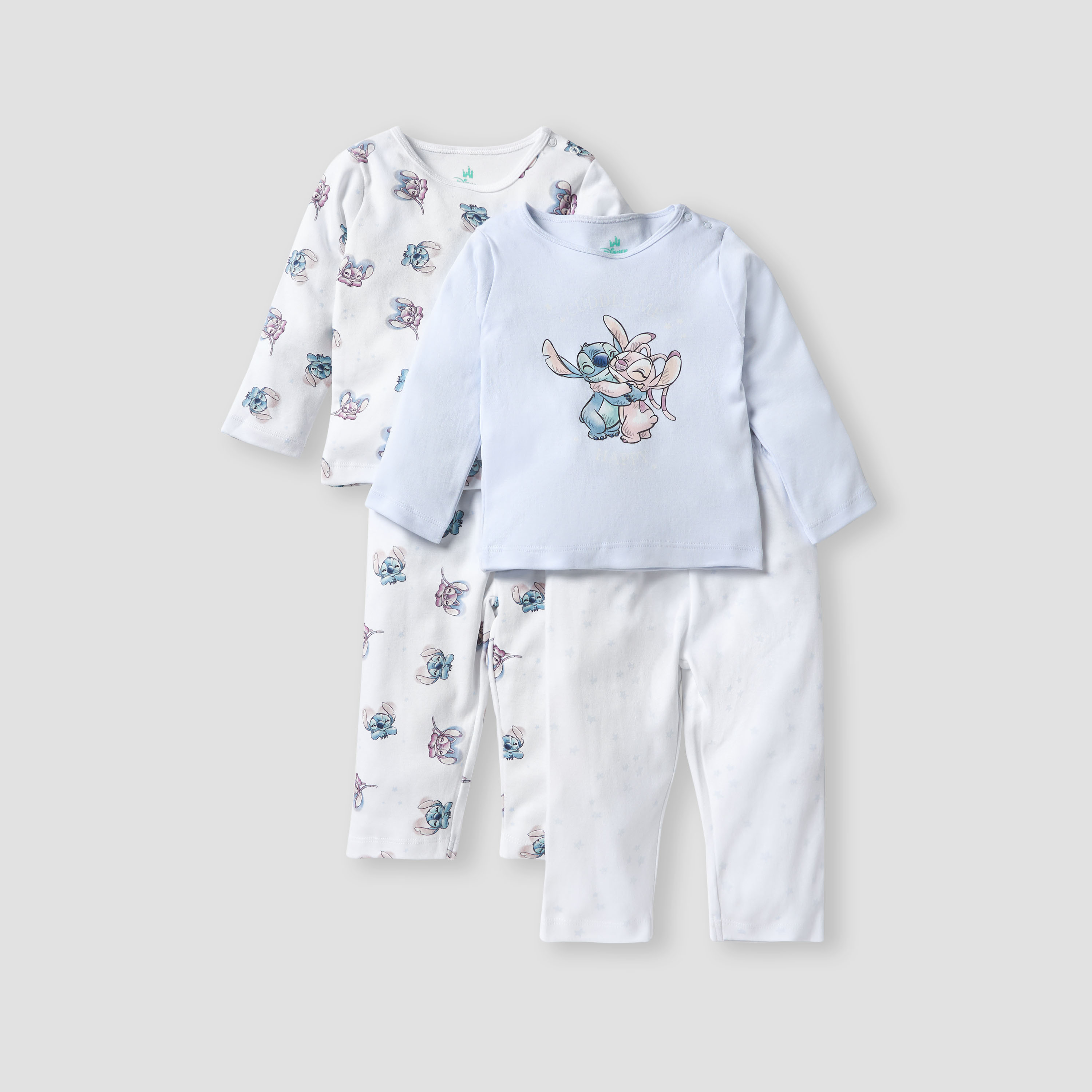 Disney Stitch and Angel Print T-shirt and Pyjamas - Set of 2-baby-boys-clothing-nightwear-pyjamasets-image-1