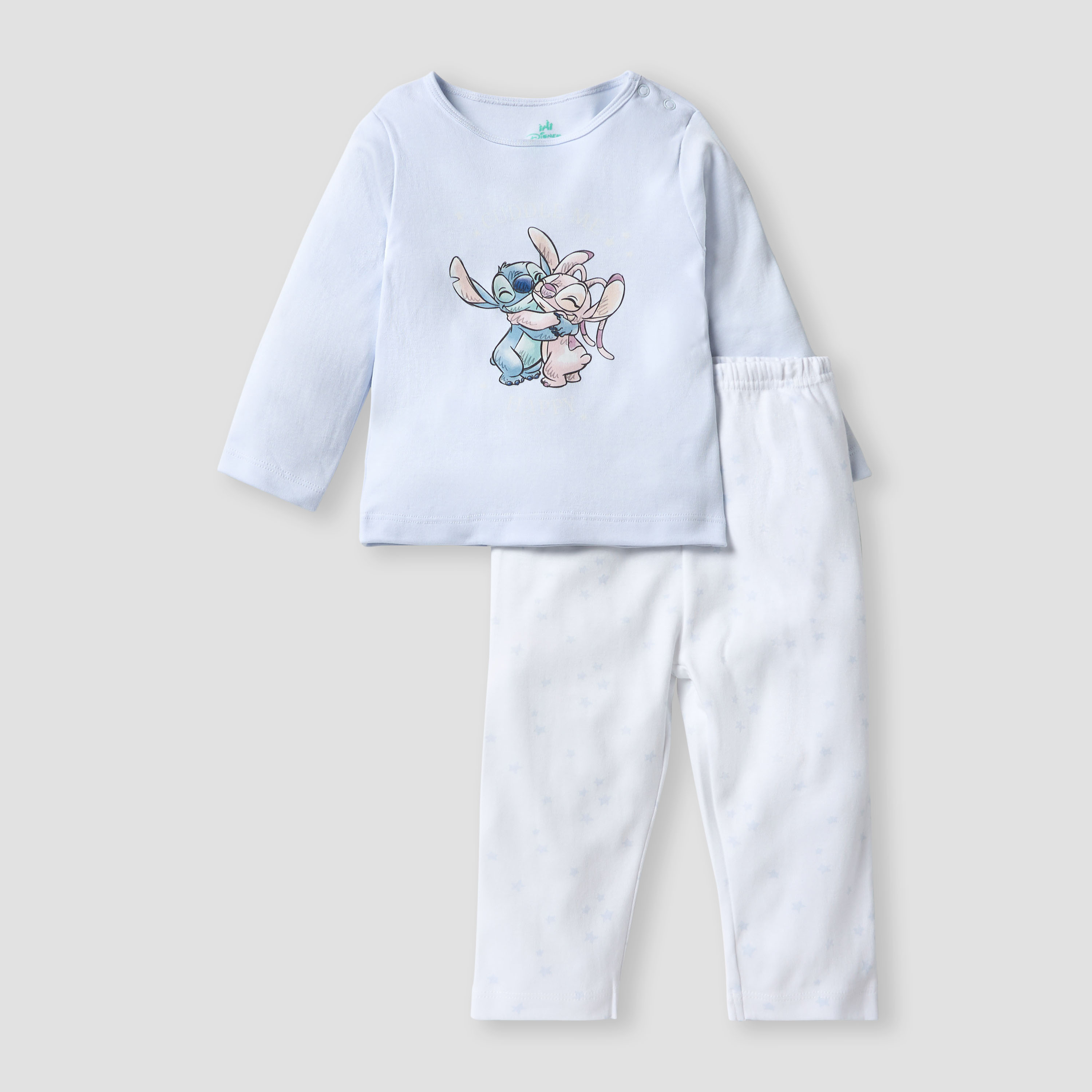 Disney Stitch and Angel Print T-shirt and Pyjamas - Set of 2-baby-boys-clothing-nightwear-pyjamasets-image-3