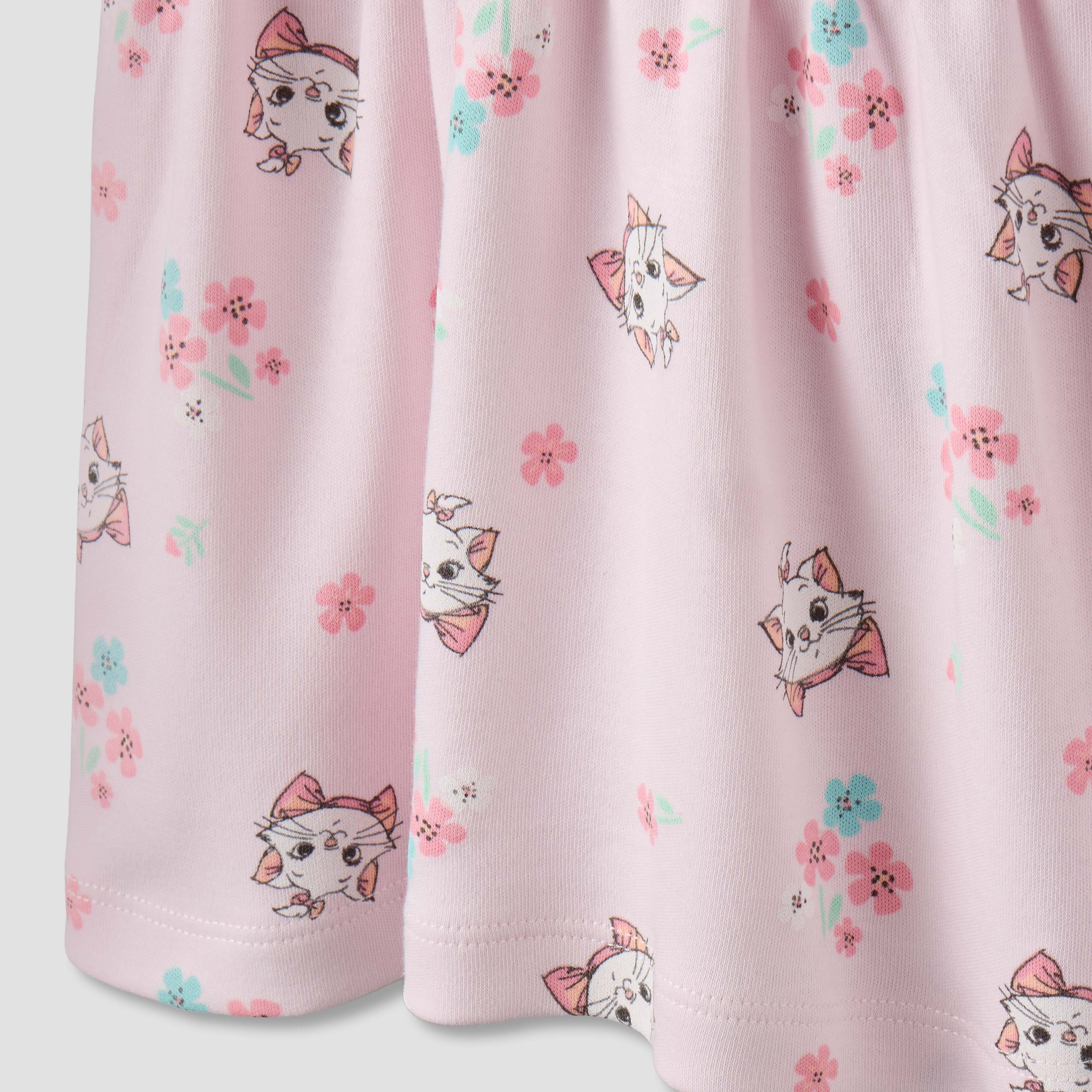 Disney Round Neck Cap Sleeves Dress with Marie Print-baby-girls-clothing-dressesandjumpsuits-image-5