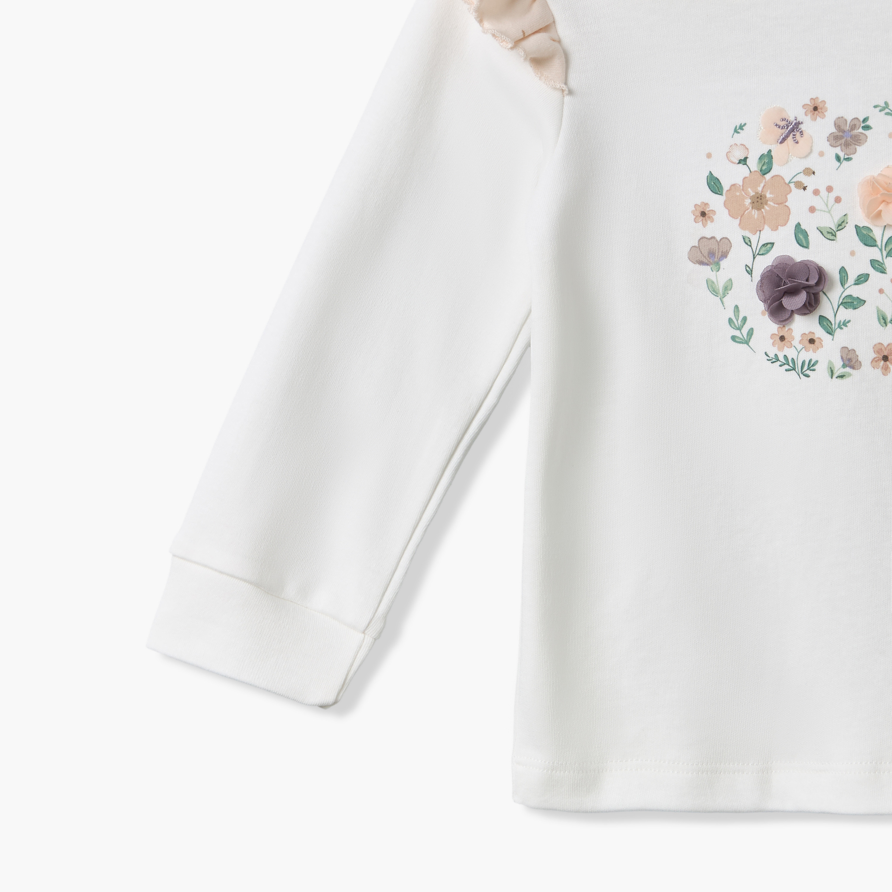 Juniors Cotton Crew Neck Long Sleeves Pyjama Set with Floral Print-baby-girls-clothing-nightwear-pyjamasets-image-8