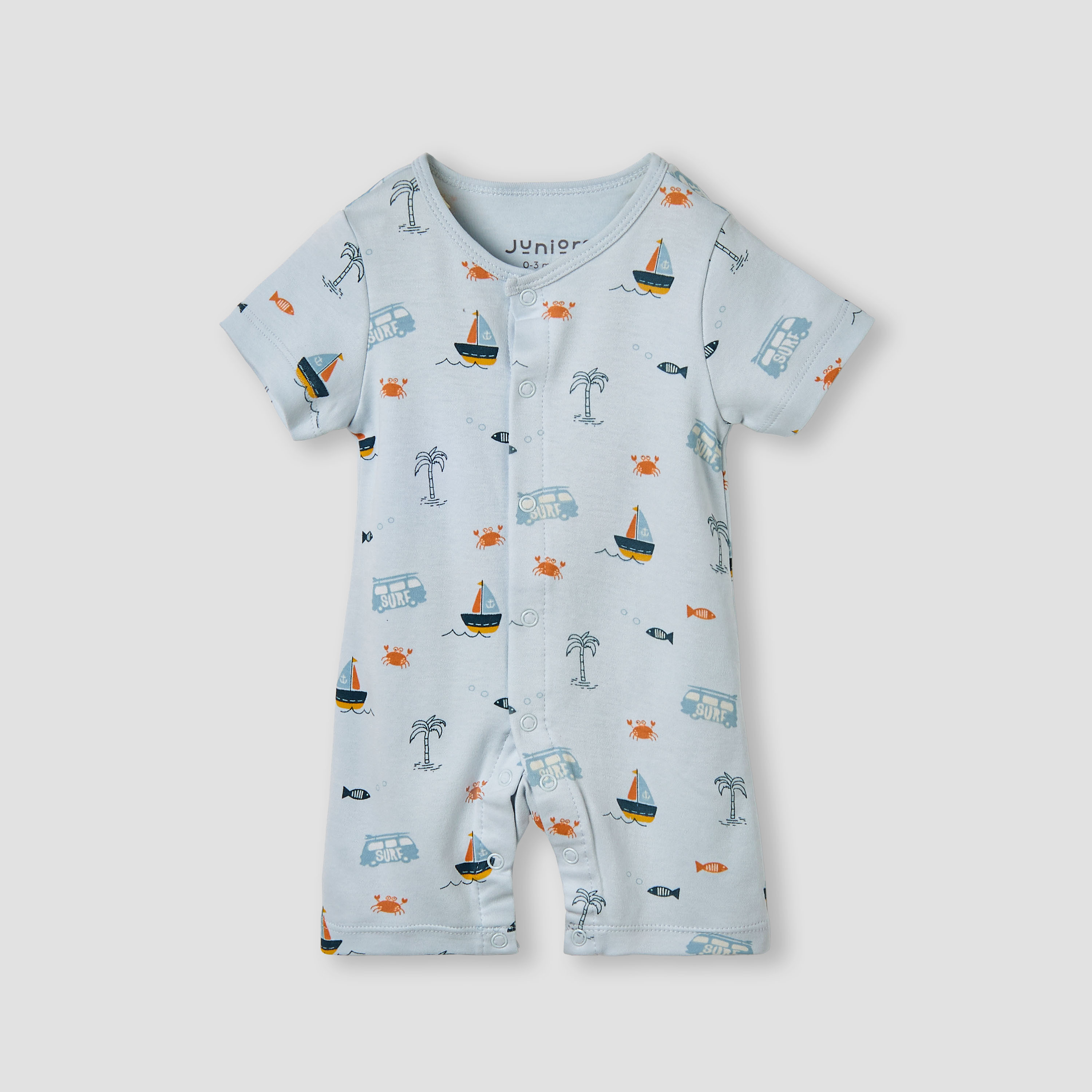 رومبر بأكمام قصيرة وطبعات من جونيورز-baby-boys-clothing-rompers-image-1