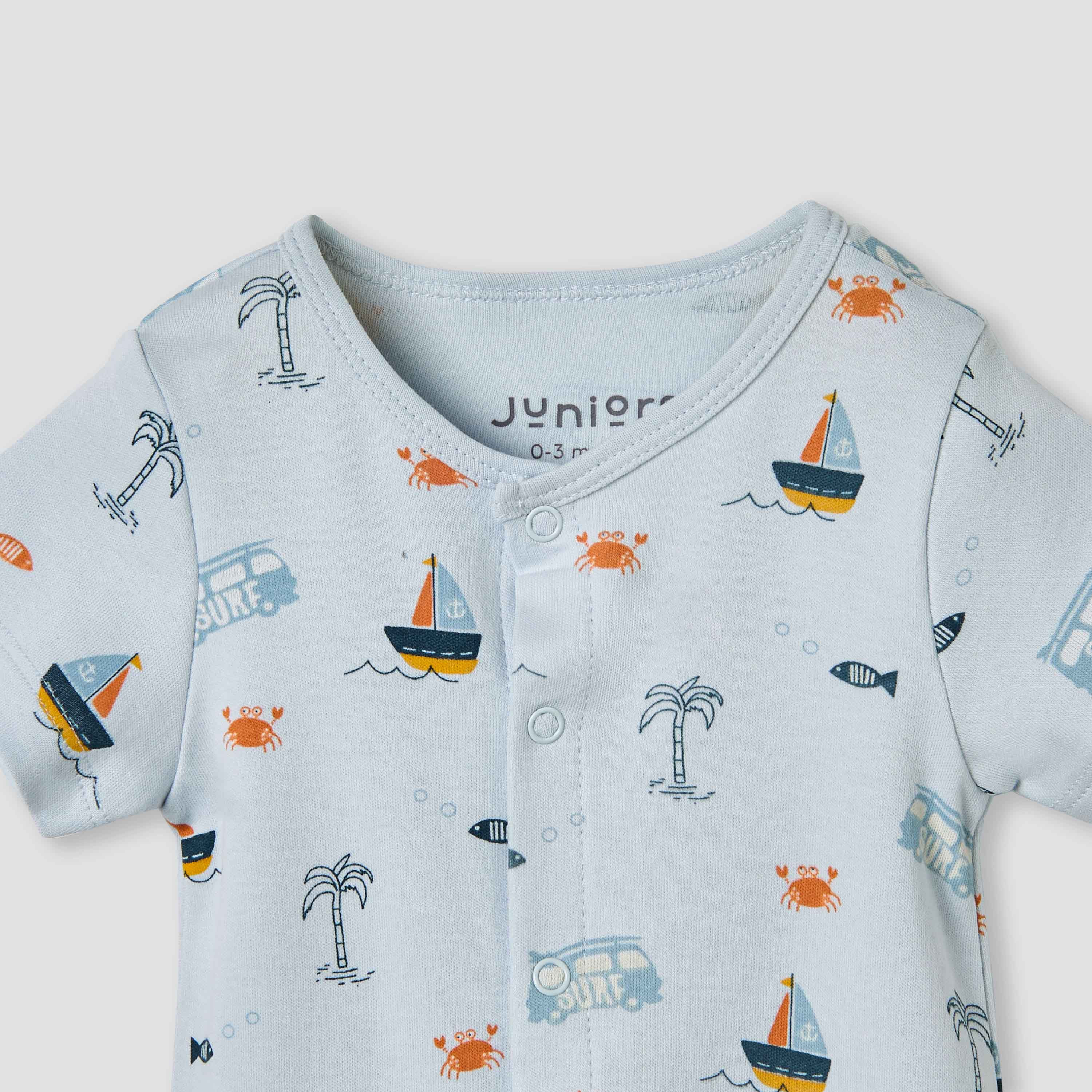 رومبر بأكمام قصيرة وطبعات من جونيورز-baby-boys-clothing-rompers-image-3