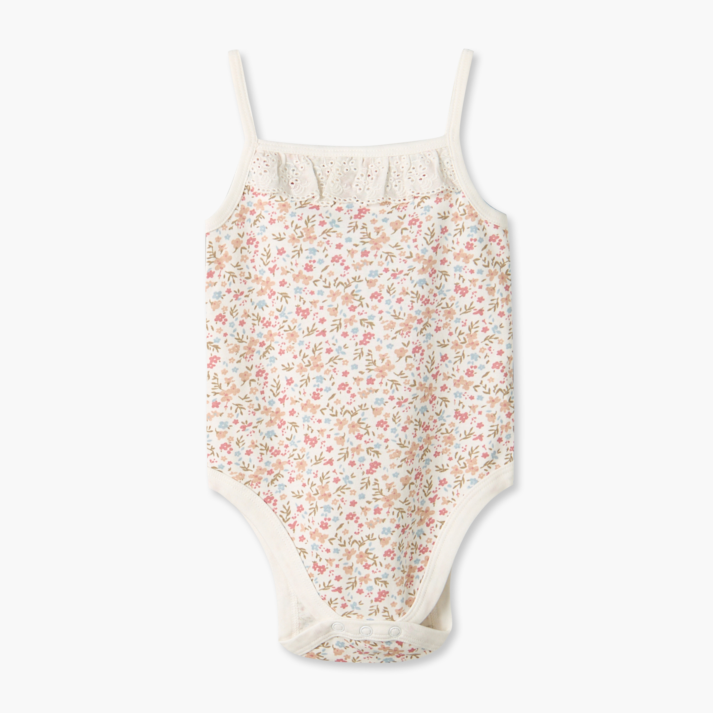 طقم بودي سوت قطن دون أكمام برقبة مربعة وبأزرار إغلاق كباسة قطعتين من جونيورز-baby-girls-clothing-bodysuits-image-4