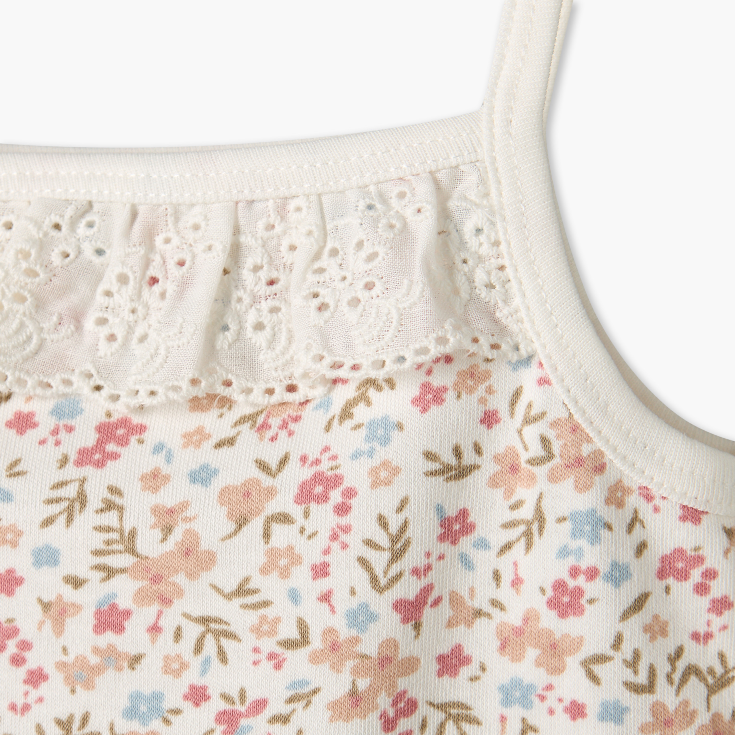 طقم بودي سوت قطن دون أكمام برقبة مربعة وبأزرار إغلاق كباسة قطعتين من جونيورز-baby-girls-clothing-bodysuits-image-6