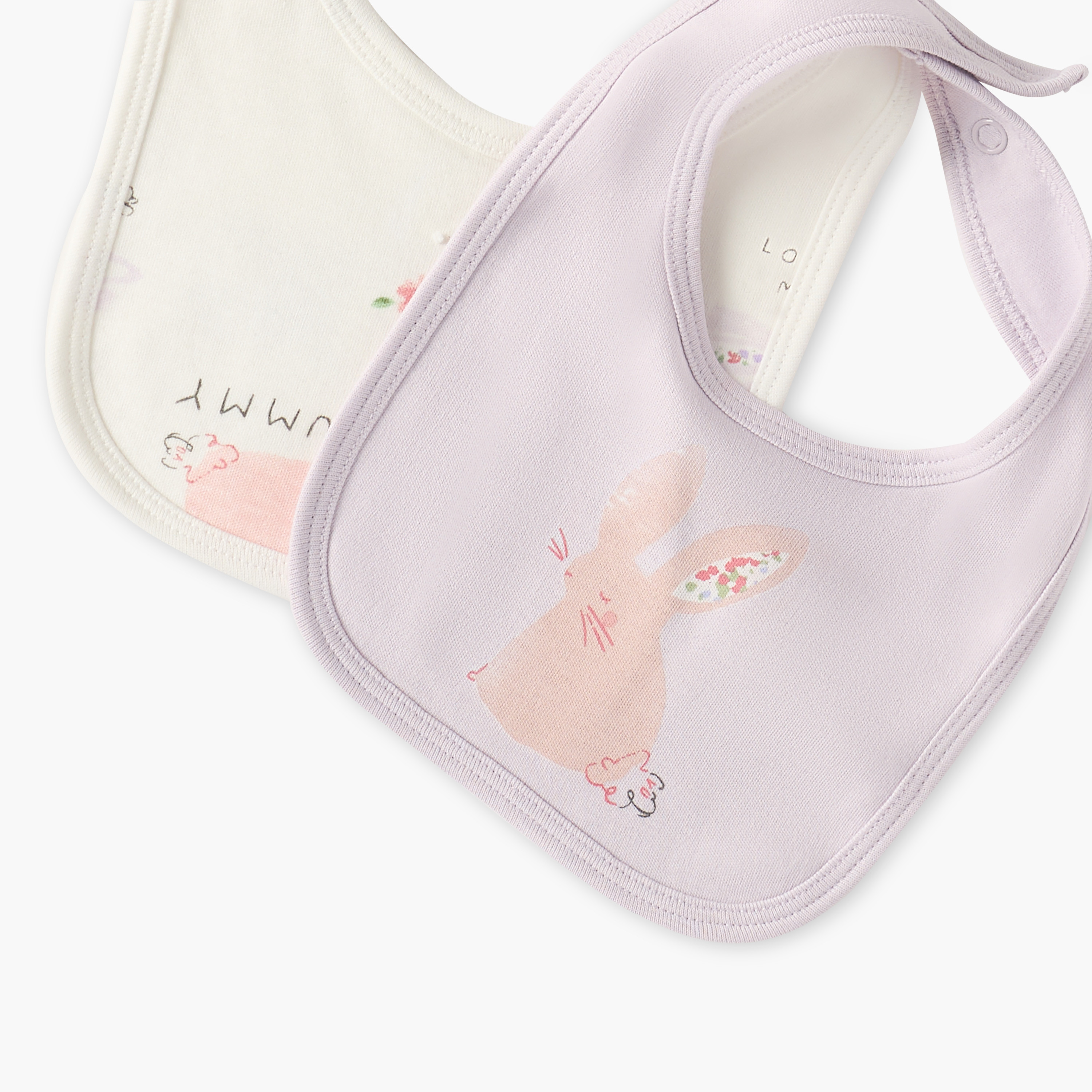 Juniors Printed Bib with Snap Button Closure - Set of 2-baby-feeding-bibs-image-5