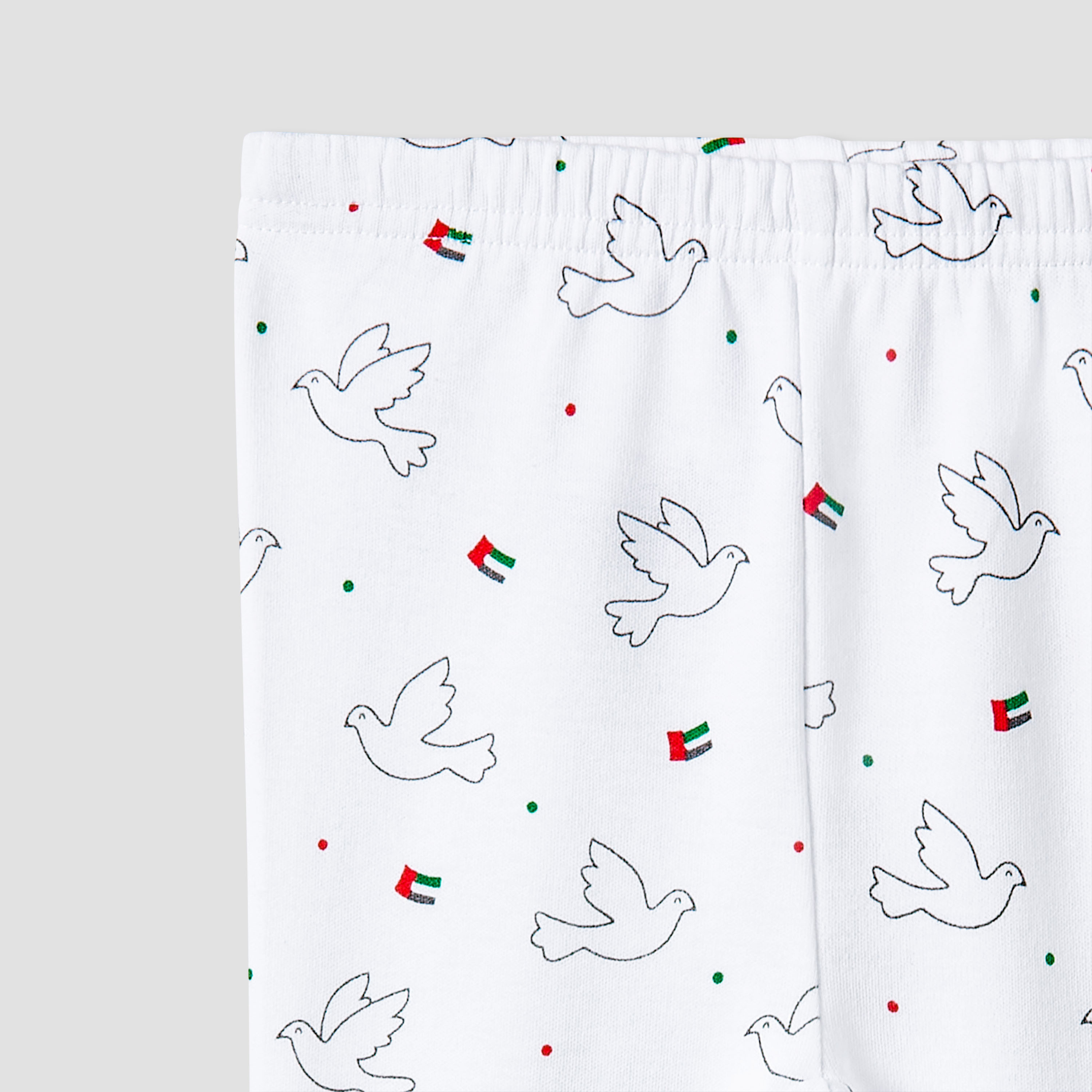 Juniors Cotton Crew Neck Long Sleeves Pyjama Set with UAE National Day Print-baby-girls-clothing-nightwear-pyjamasets-image-5