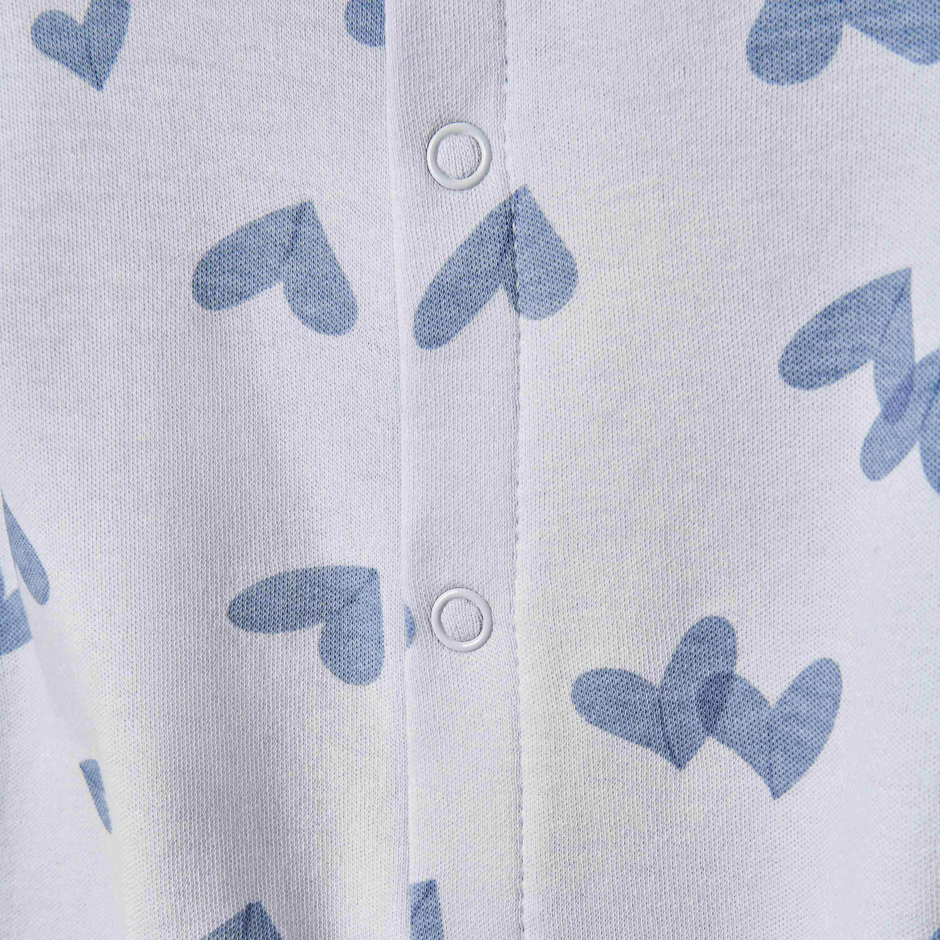 Juniors Heart Print Romper with Puff Sleeves-baby-girls-clothing-rompers-image-5