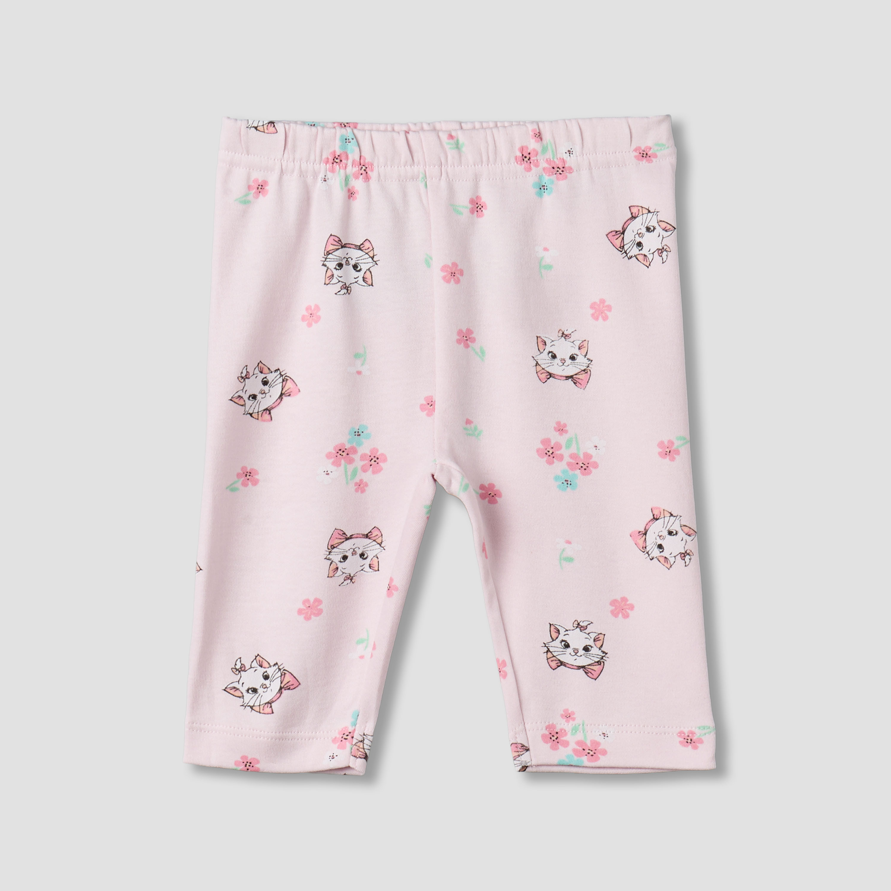 Disney Cotton Collared Neck Long Sleeve Pyjama Set with Marie Print-baby-girls-clothing-nightwear-pyjamasets-image-4