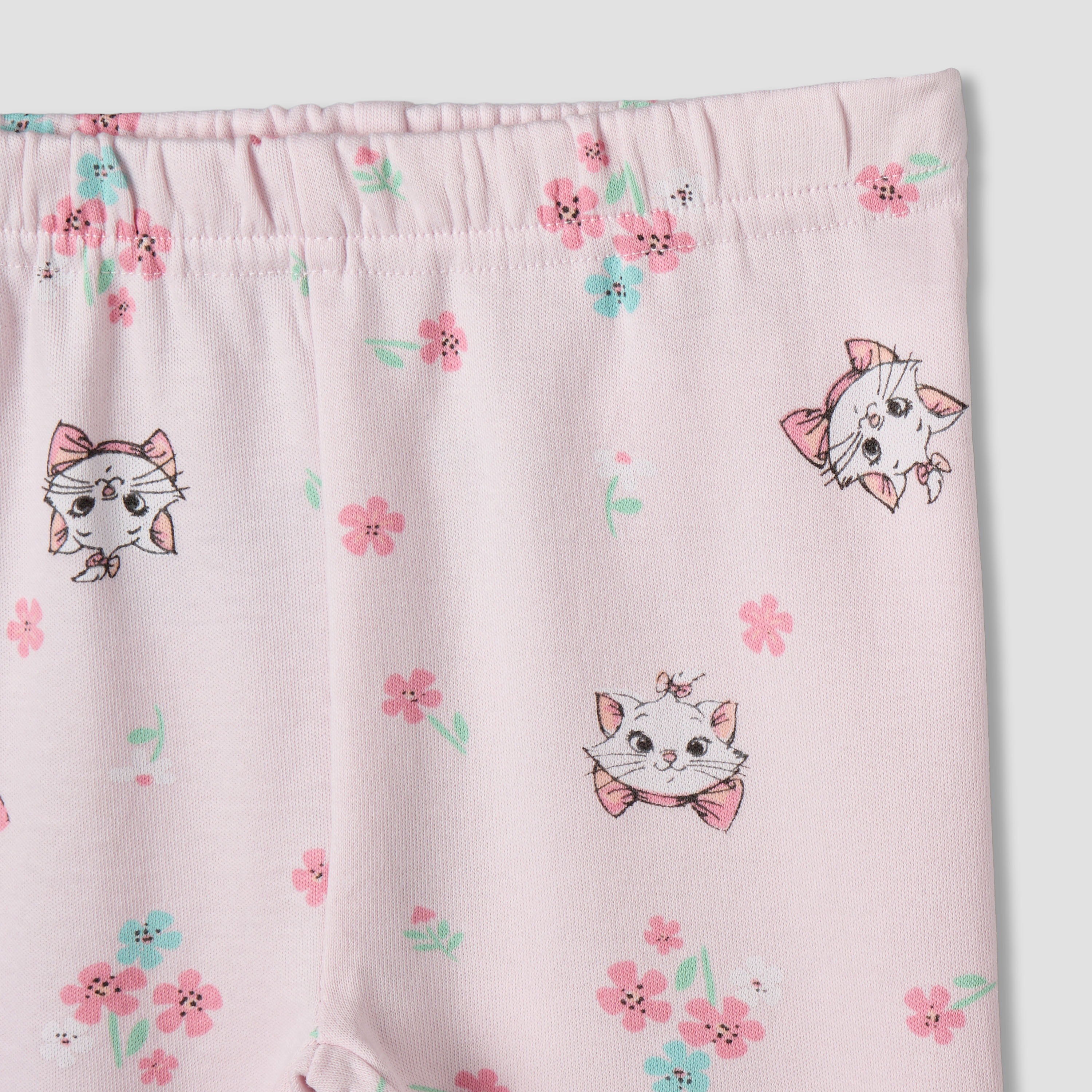 Disney Cotton Collared Neck Long Sleeve Pyjama Set with Marie Print-baby-girls-clothing-nightwear-pyjamasets-image-6