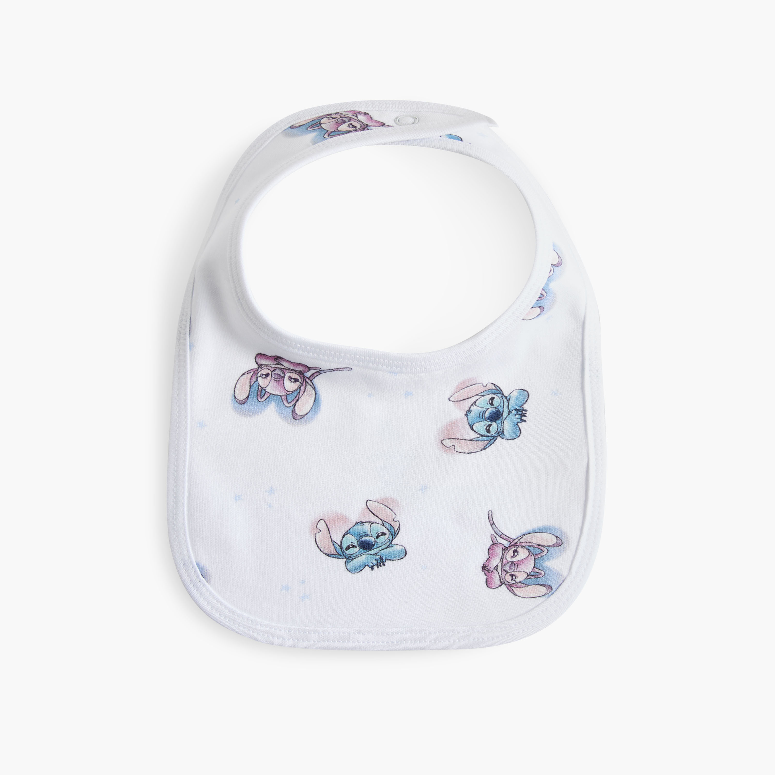 مرايل بطبعات أنجل وستيتش مع أزرار إغلاق كبس من ديزني - طقم من قطعتين-baby-feeding-bibs-image-3