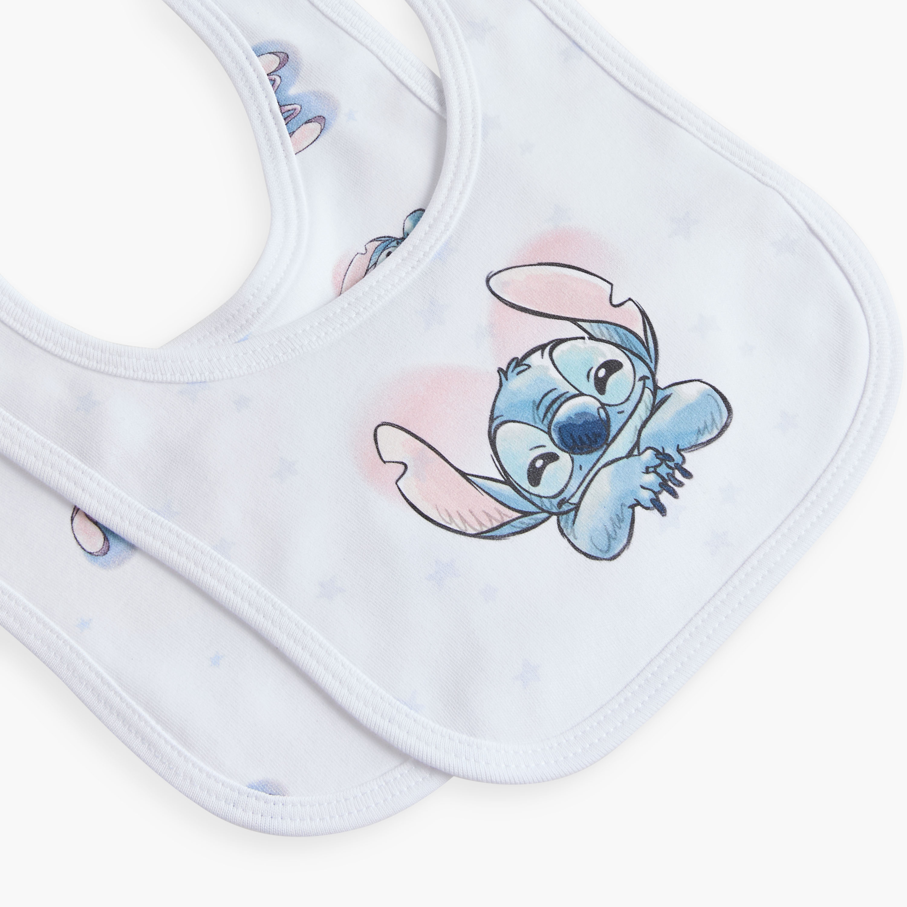 مرايل بطبعات أنجل وستيتش مع أزرار إغلاق كبس من ديزني - طقم من قطعتين-baby-feeding-bibs-image-5