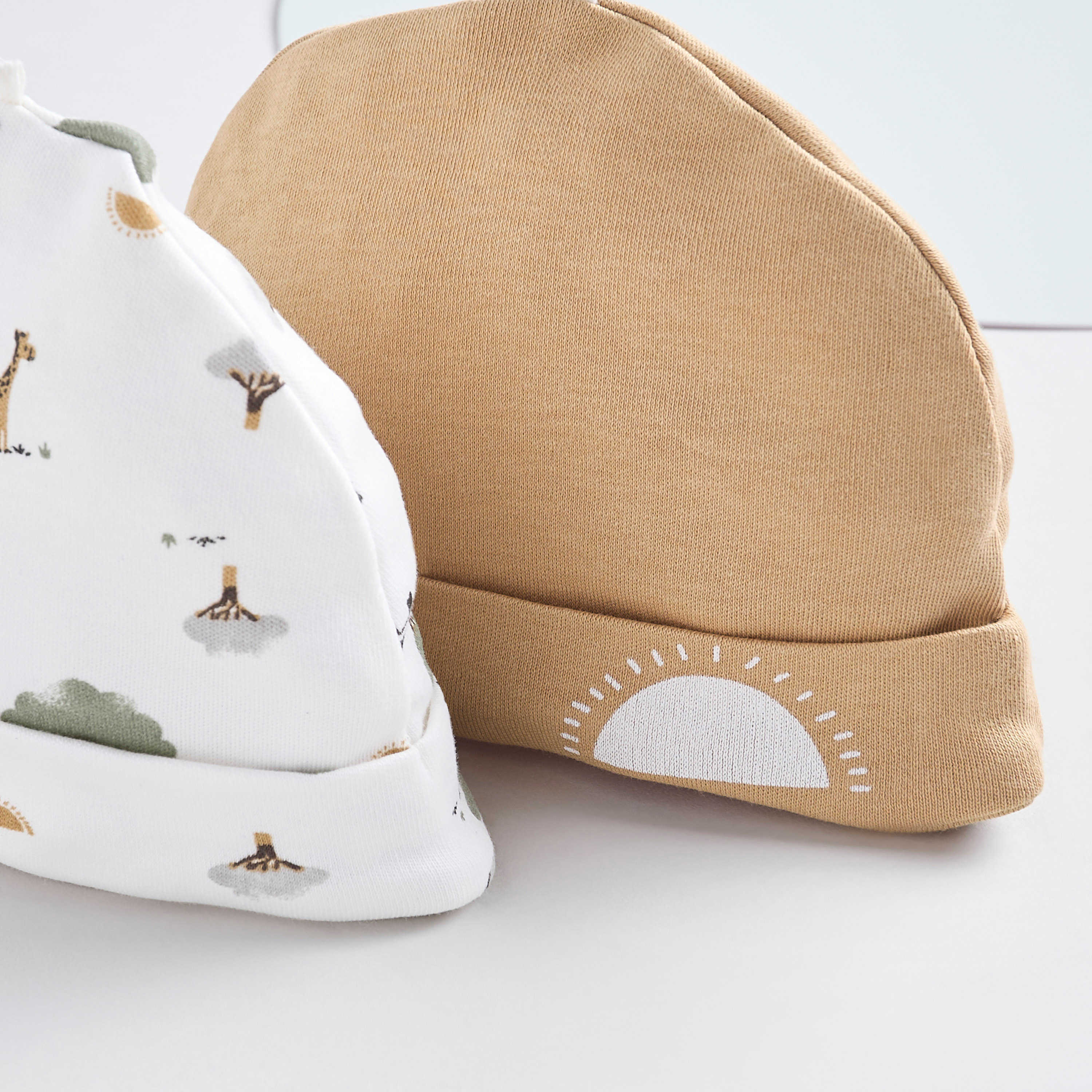 Juniors Printed Beanie - Set of 2-baby-boys-accessories-caps-image-5