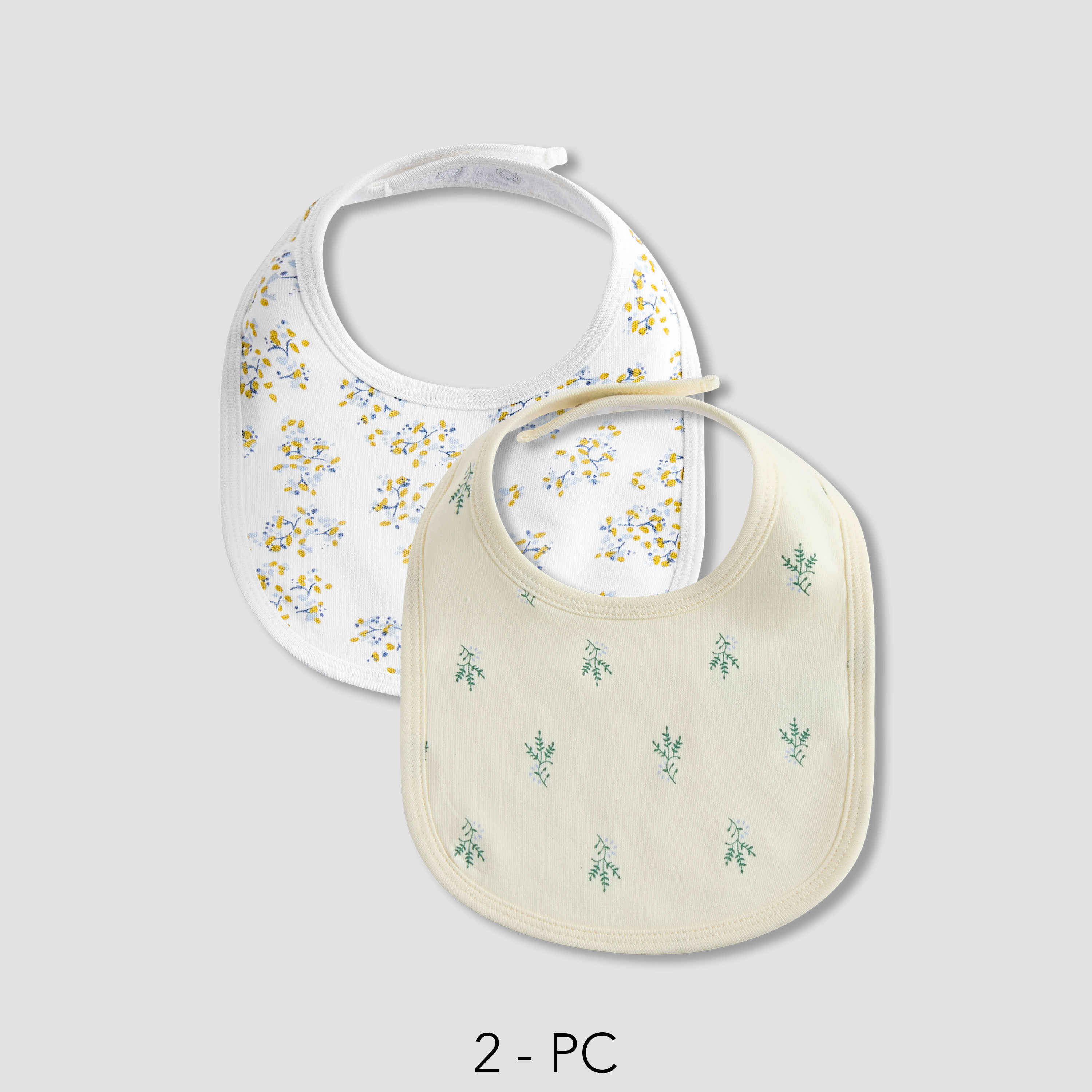 Pack of 2 Juniors Baby Bib with Snap Buttons-baby-feeding-bibs-image-1