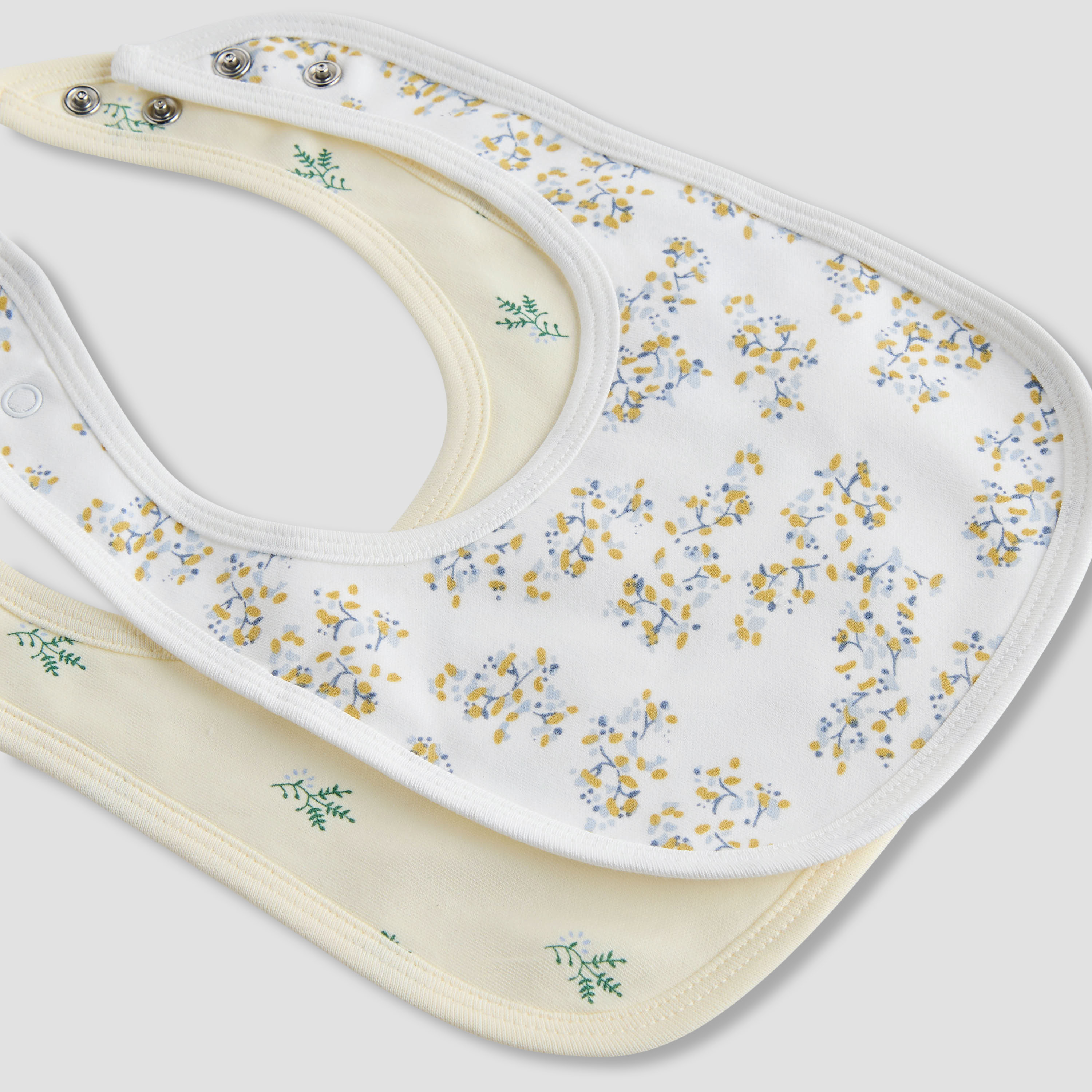 Pack of 2 Juniors Baby Bib with Snap Buttons-baby-feeding-bibs-image-5