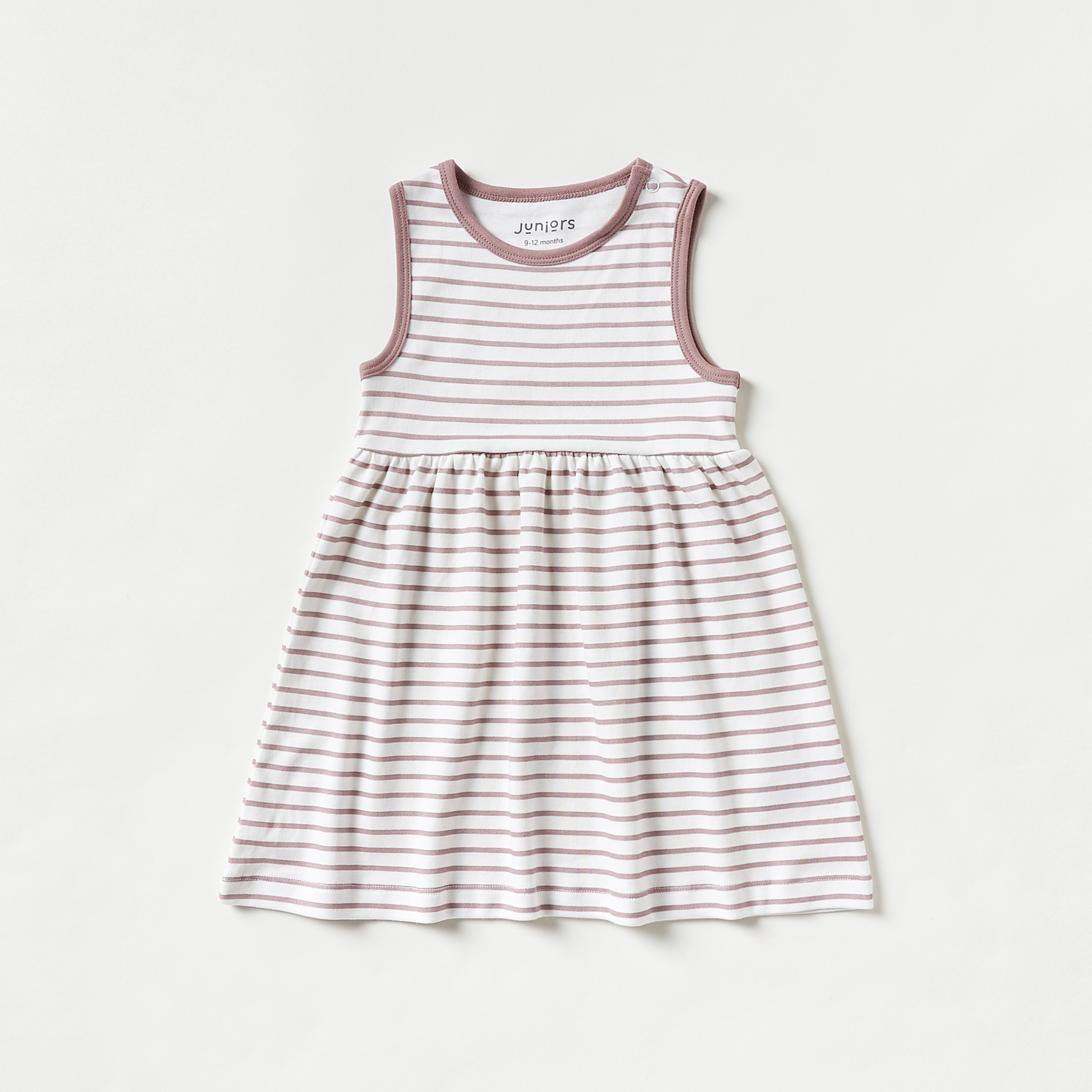 Juniors Printed Sleeveless Dress with Round Neck - Set of 2-baby-girls-clothing-setsandcoords-image-3