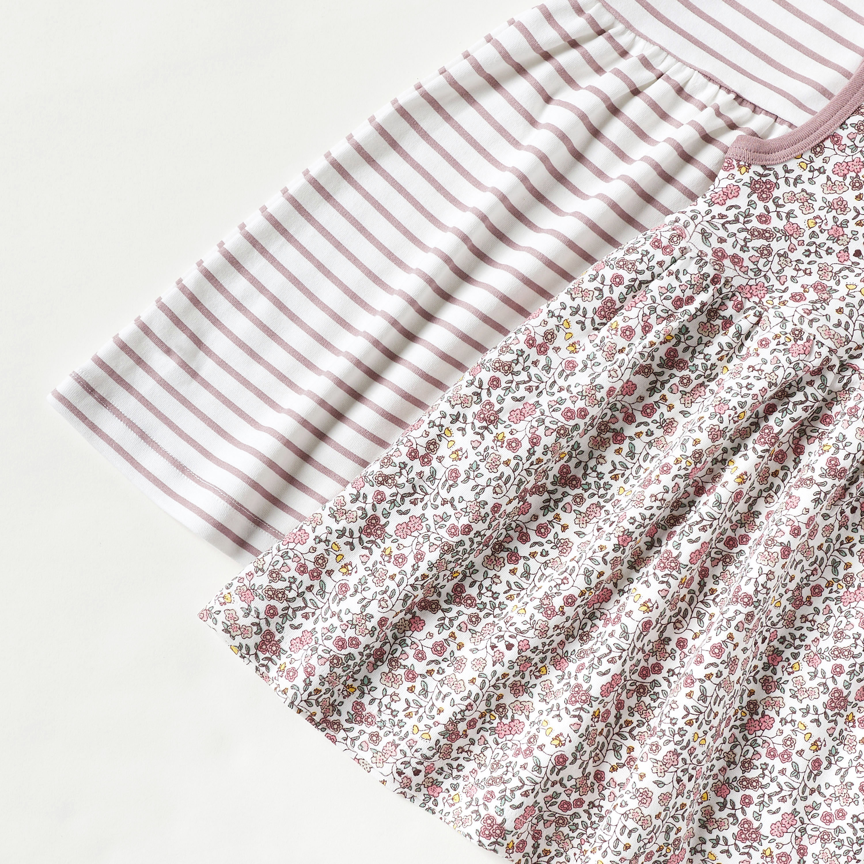 Juniors Printed Sleeveless Dress with Round Neck - Set of 2-baby-girls-clothing-setsandcoords-image-5