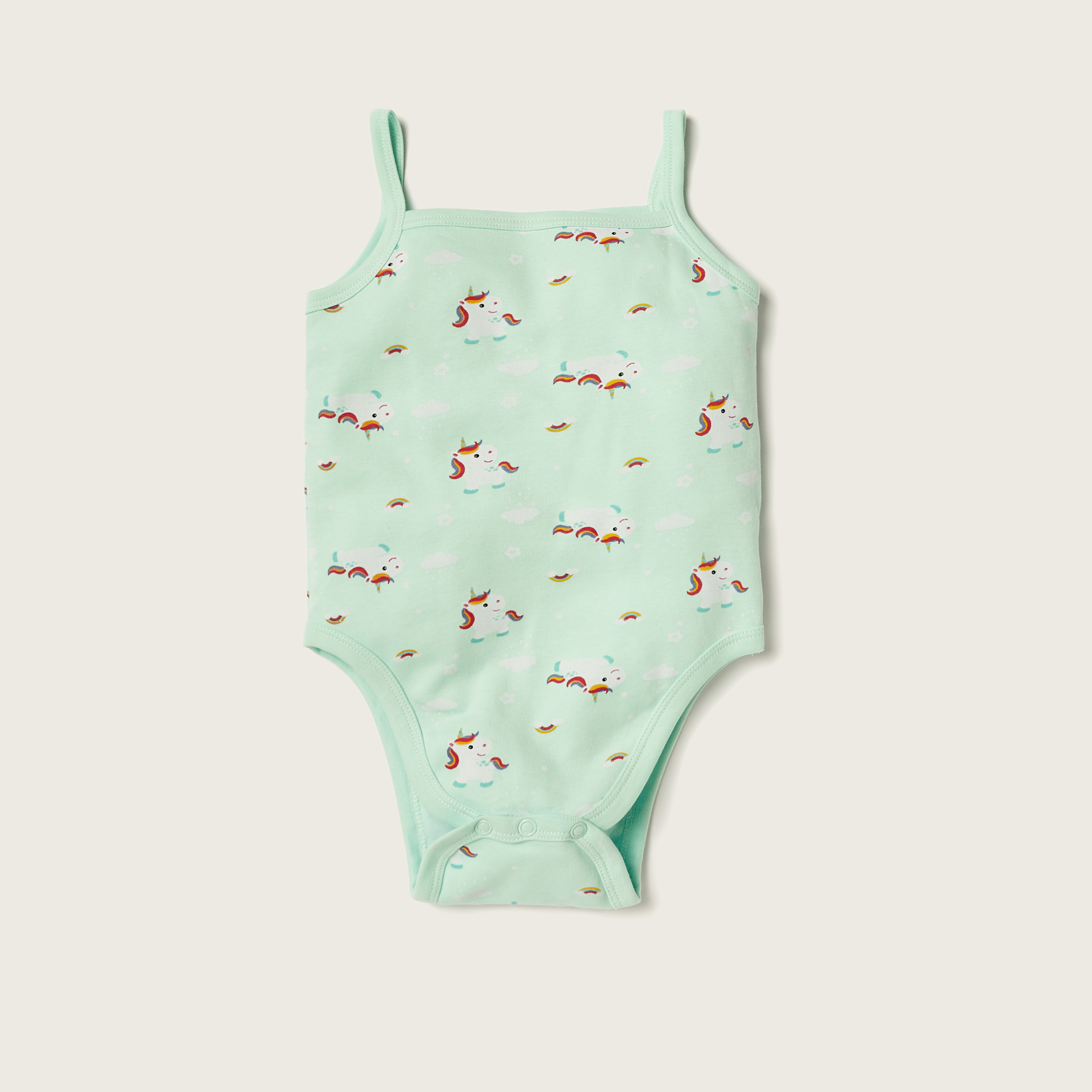 Juniors Printed Sleeveless Bodysuit - Set of 3-baby-girls-clothing-bodysuits-image-2