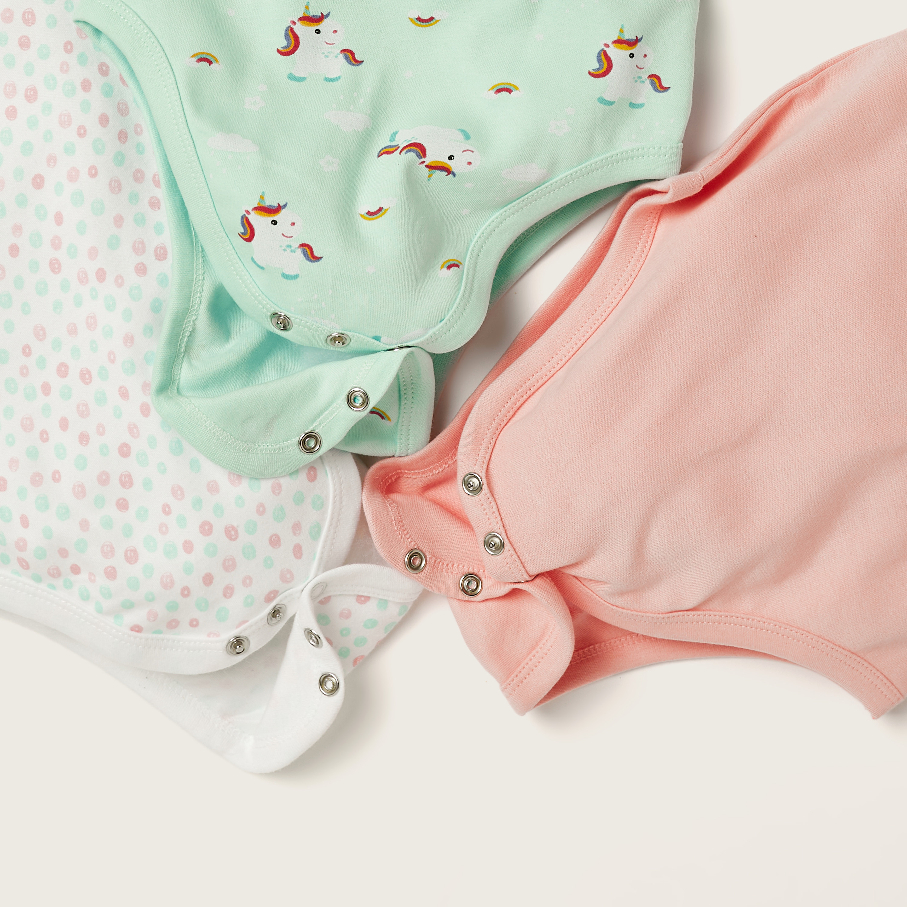 Juniors Printed Sleeveless Bodysuit - Set of 3-baby-girls-clothing-bodysuits-image-6