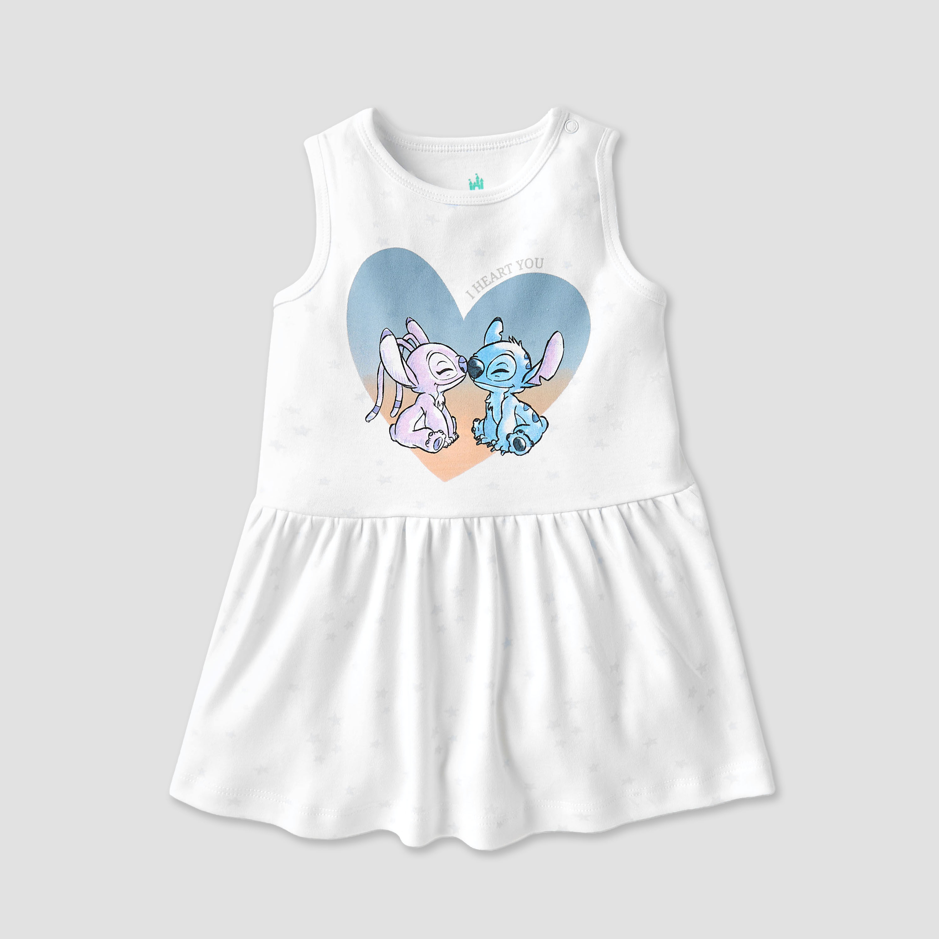 Disney Stitch and Angel Print Dress with Round Neck - Set of 2-baby-girls-clothing-dressesandjumpsuits-image-2