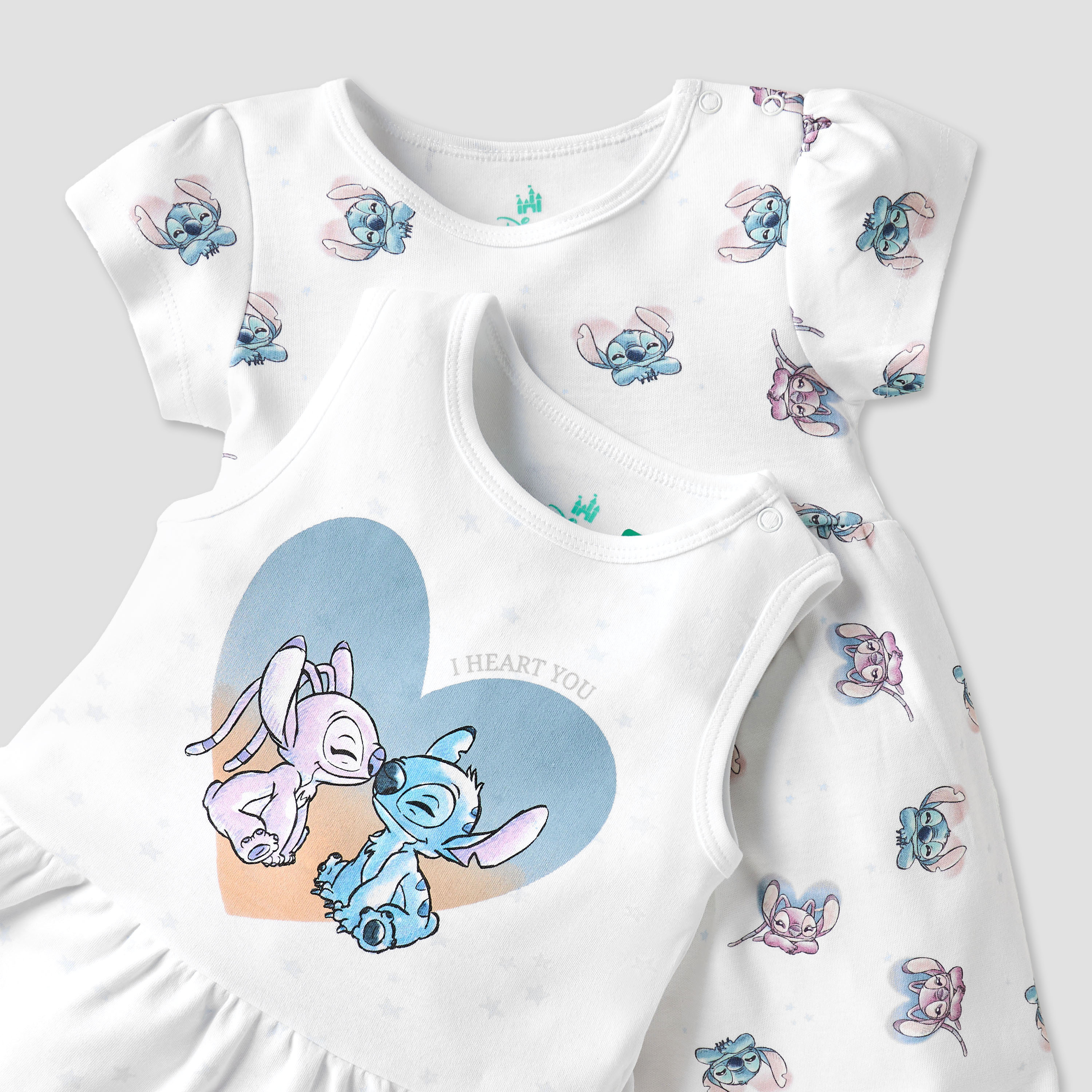 Disney Stitch and Angel Print Dress with Round Neck - Set of 2-baby-girls-clothing-dressesandjumpsuits-image-4