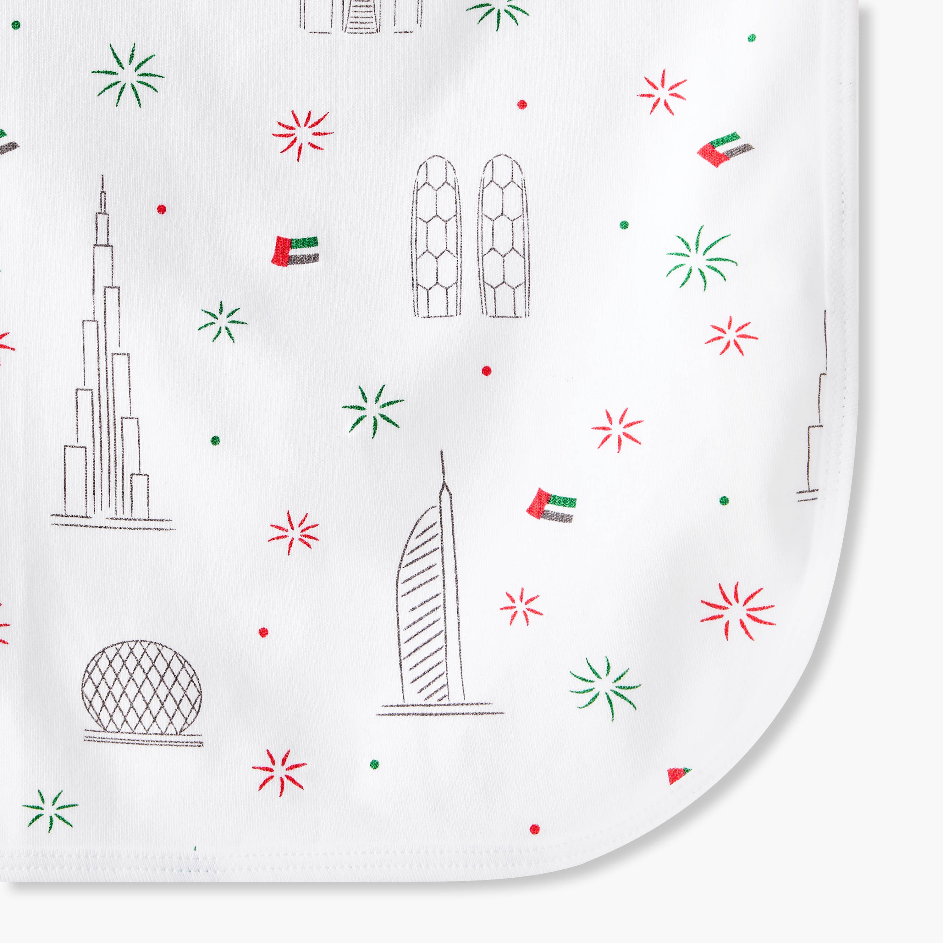 Juniors Receiving Blanket with UAE National Day Print-baby-nursery-blanketsandswaddles-receivingblankets-image-5