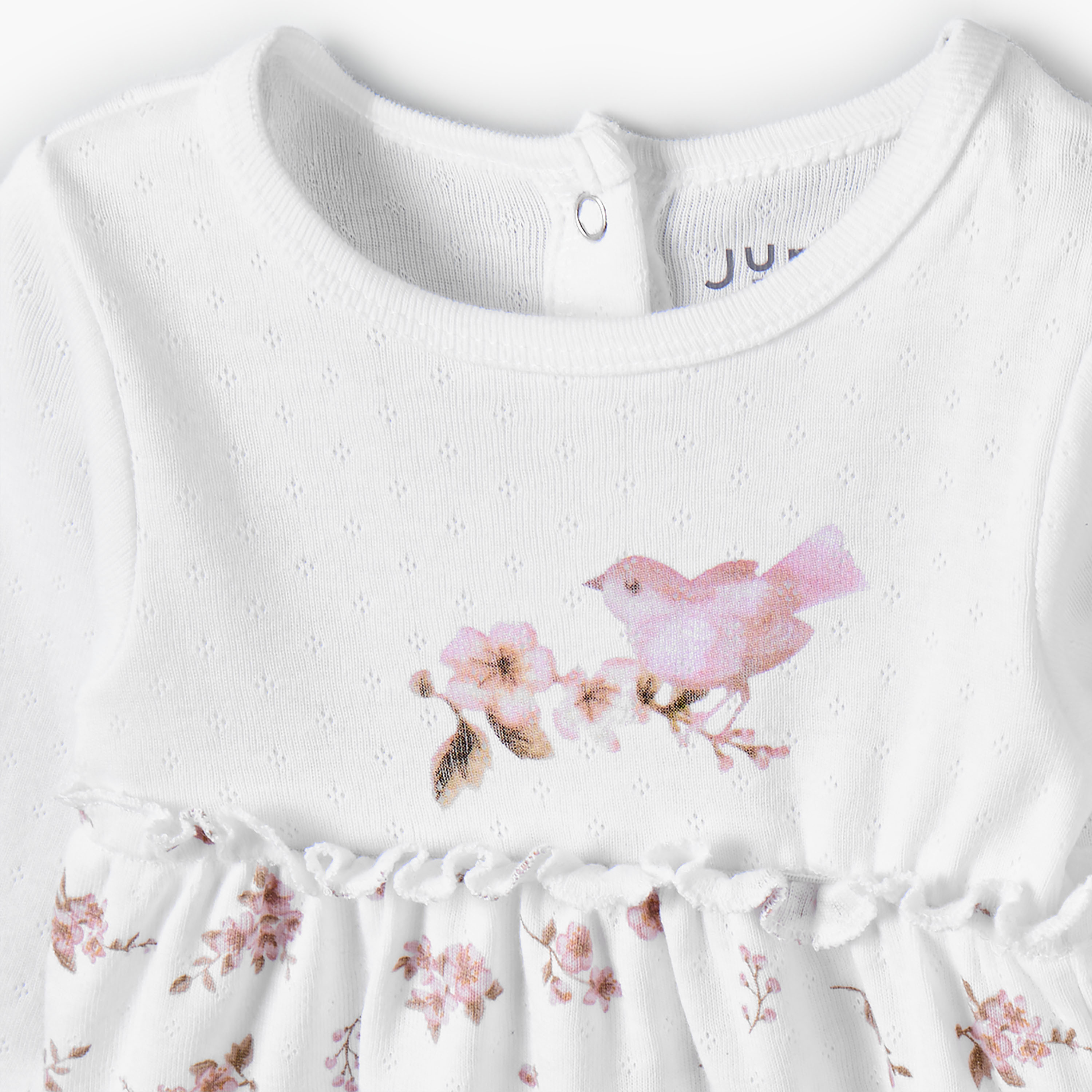 طقم بيجاما قطن بأكمام طويلة وطبعات أزهار وياقة ضيقة من جونيورز-baby-girls-clothing-nightwear-pyjamasets-image-5