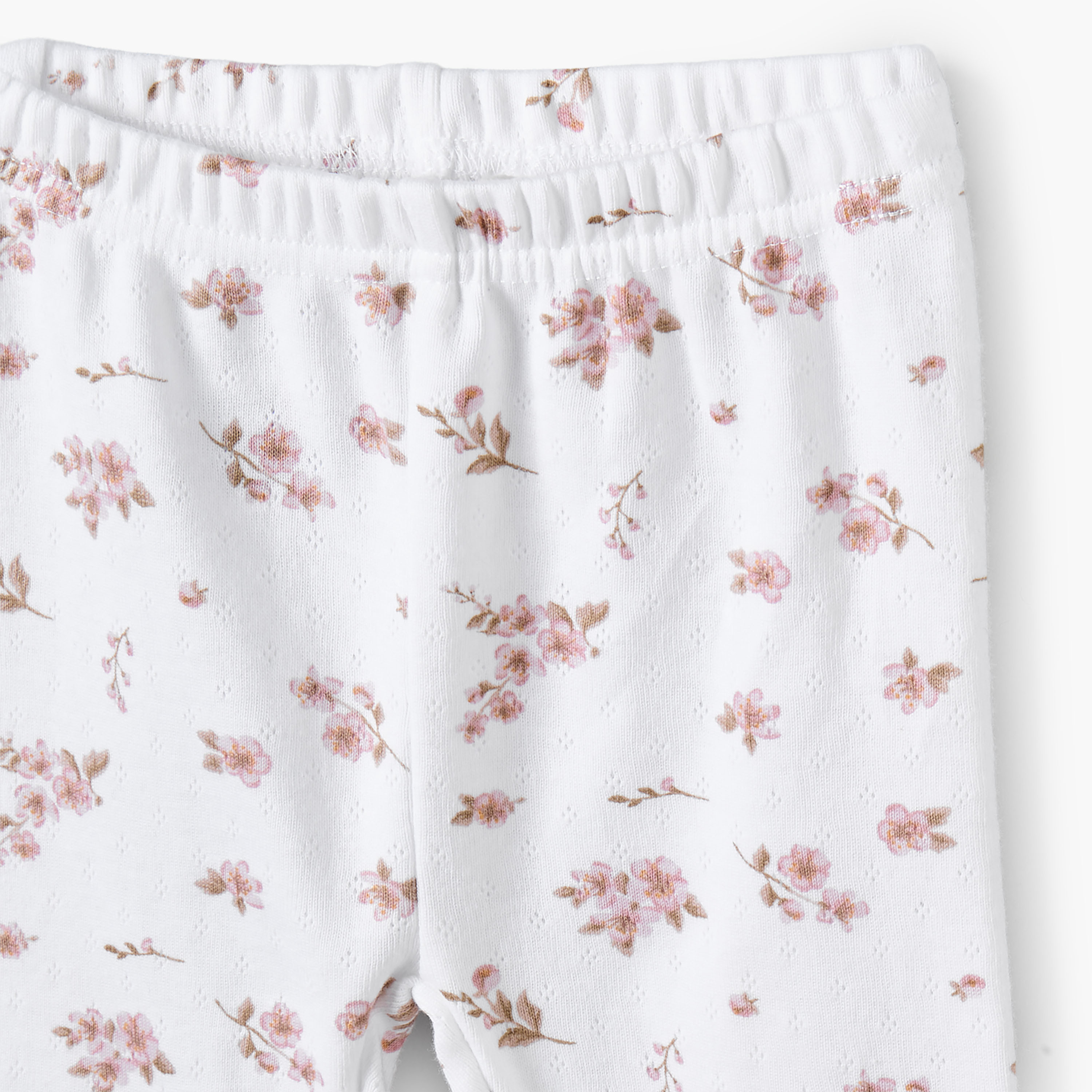 طقم بيجاما قطن بأكمام طويلة وطبعات أزهار وياقة ضيقة من جونيورز-baby-girls-clothing-nightwear-pyjamasets-image-6