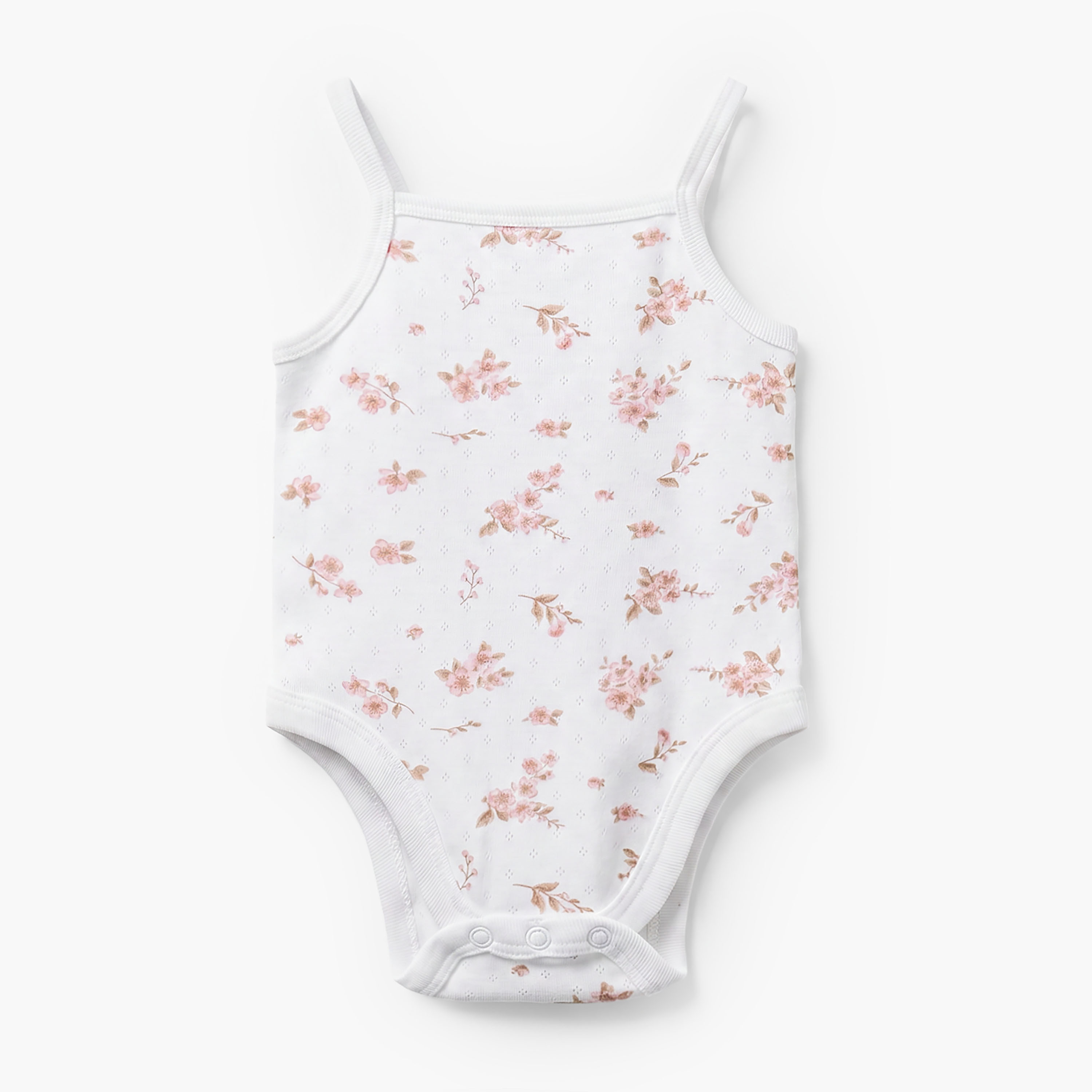 Pack of 2 Juniors Cotton Square Neck Sleeveless Bodysuit with Floral Print-baby-girls-clothing-bodysuits-image-3