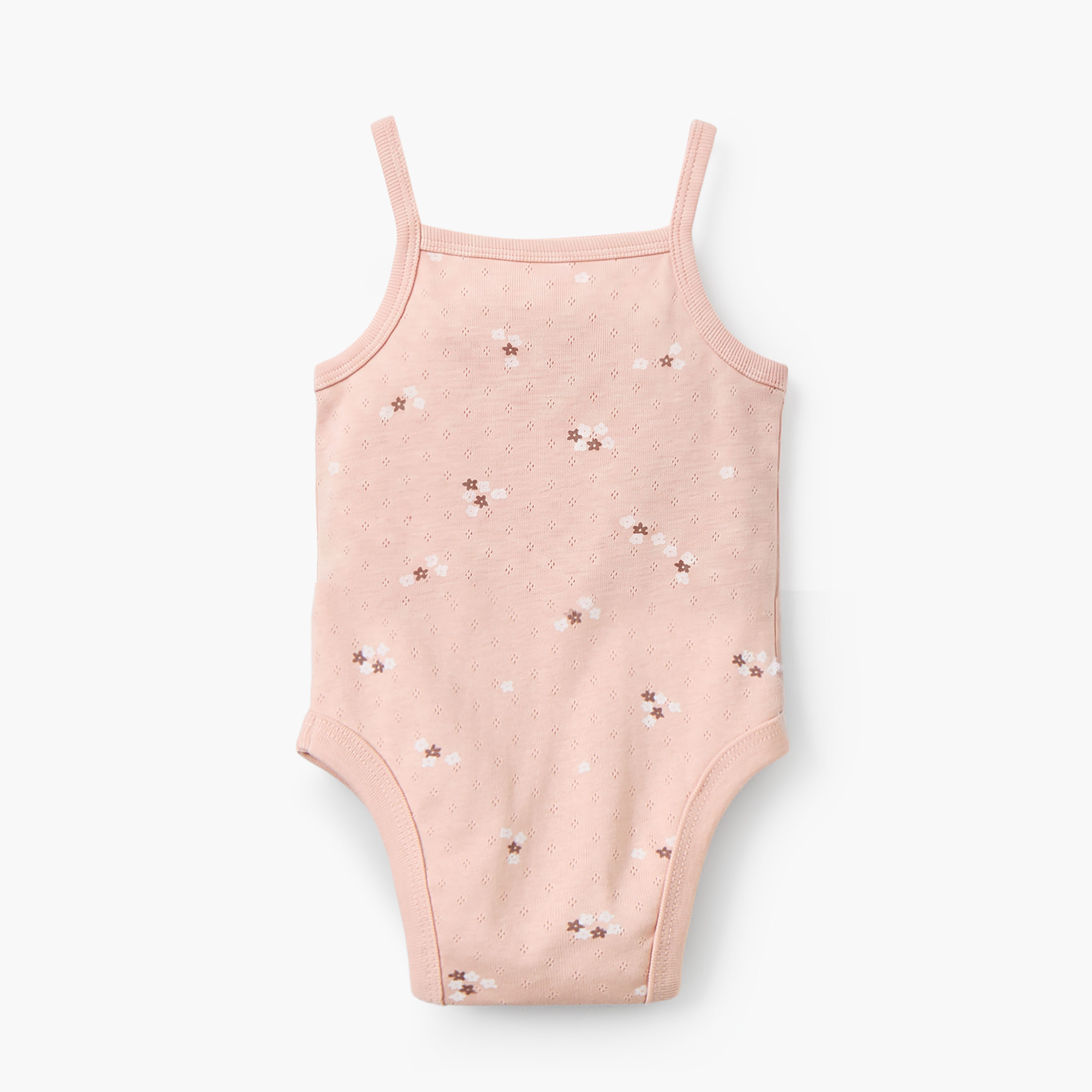 Pack of 2 Juniors Cotton Square Neck Sleeveless Bodysuit with Floral Print-baby-girls-clothing-bodysuits-image-5