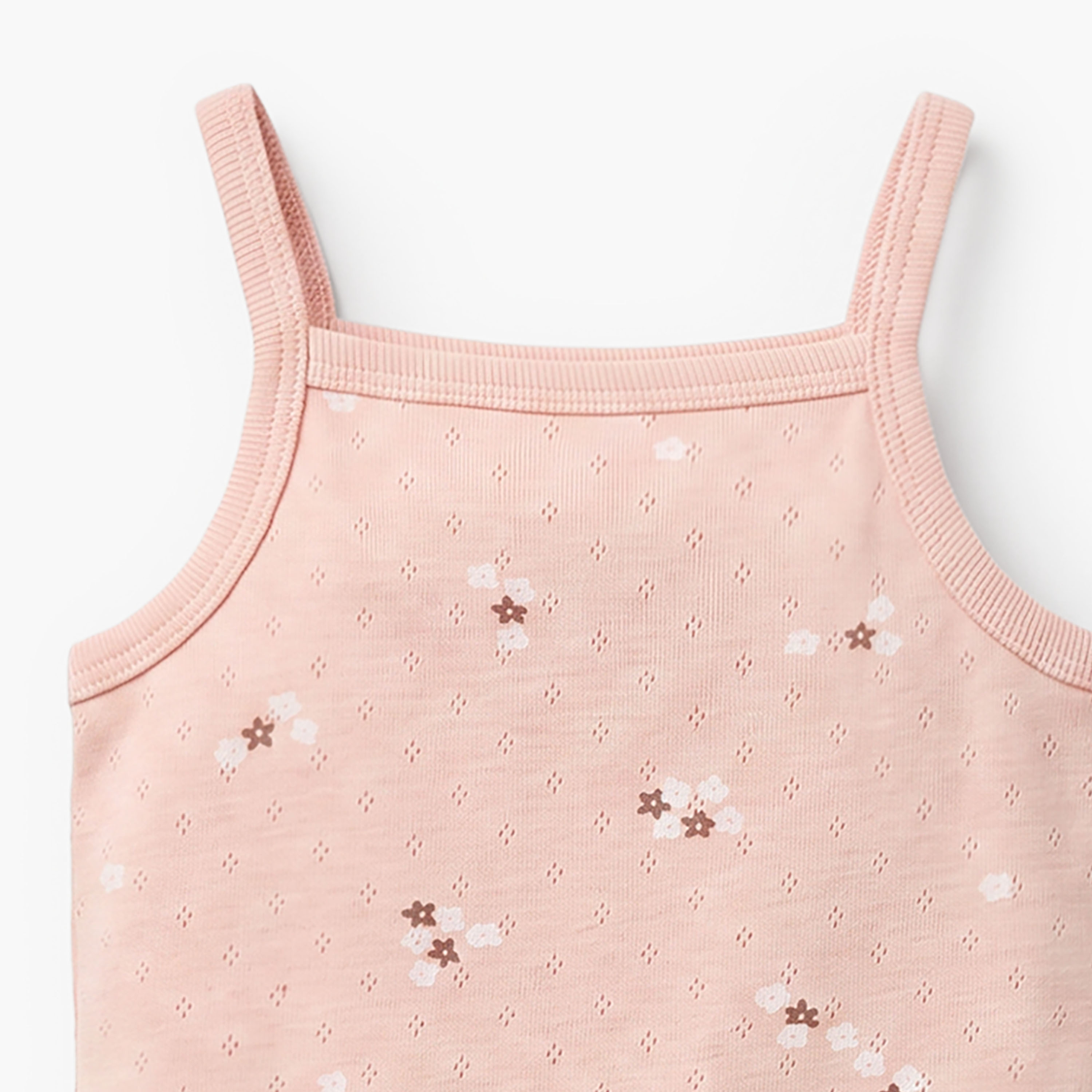 Pack of 2 Juniors Cotton Square Neck Sleeveless Bodysuit with Floral Print-baby-girls-clothing-bodysuits-image-6
