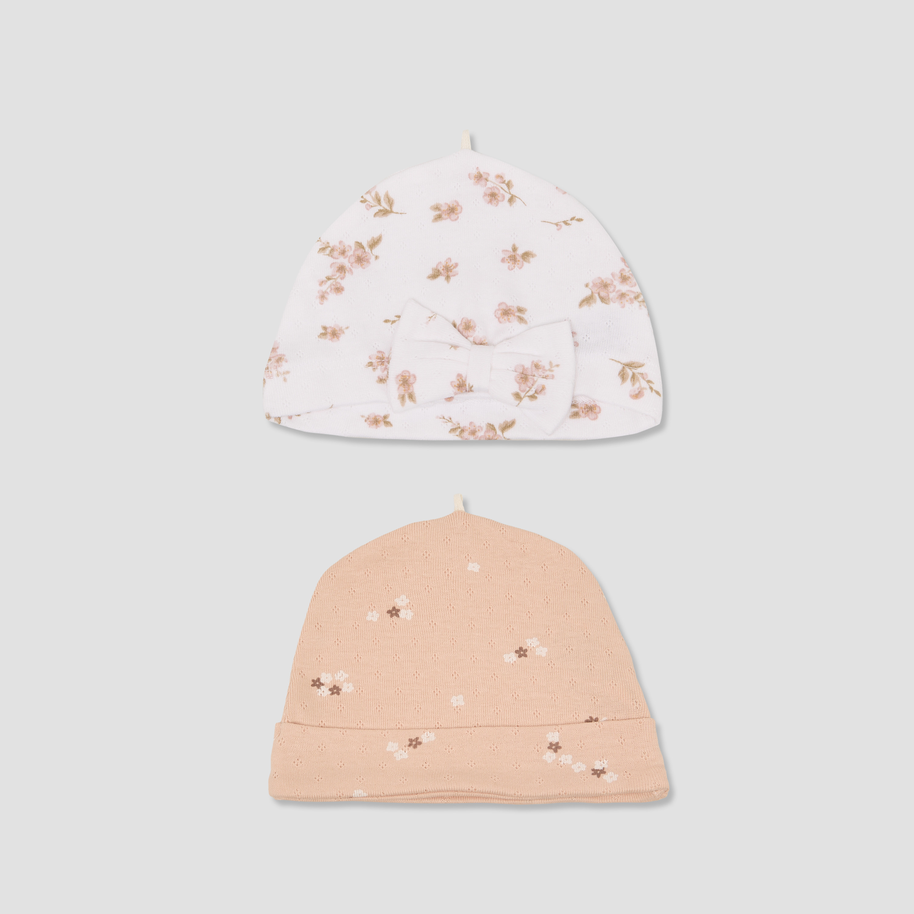 Pack of 2 Juniors Cap with Floral Print-baby-girls-accessories-caps-image-1