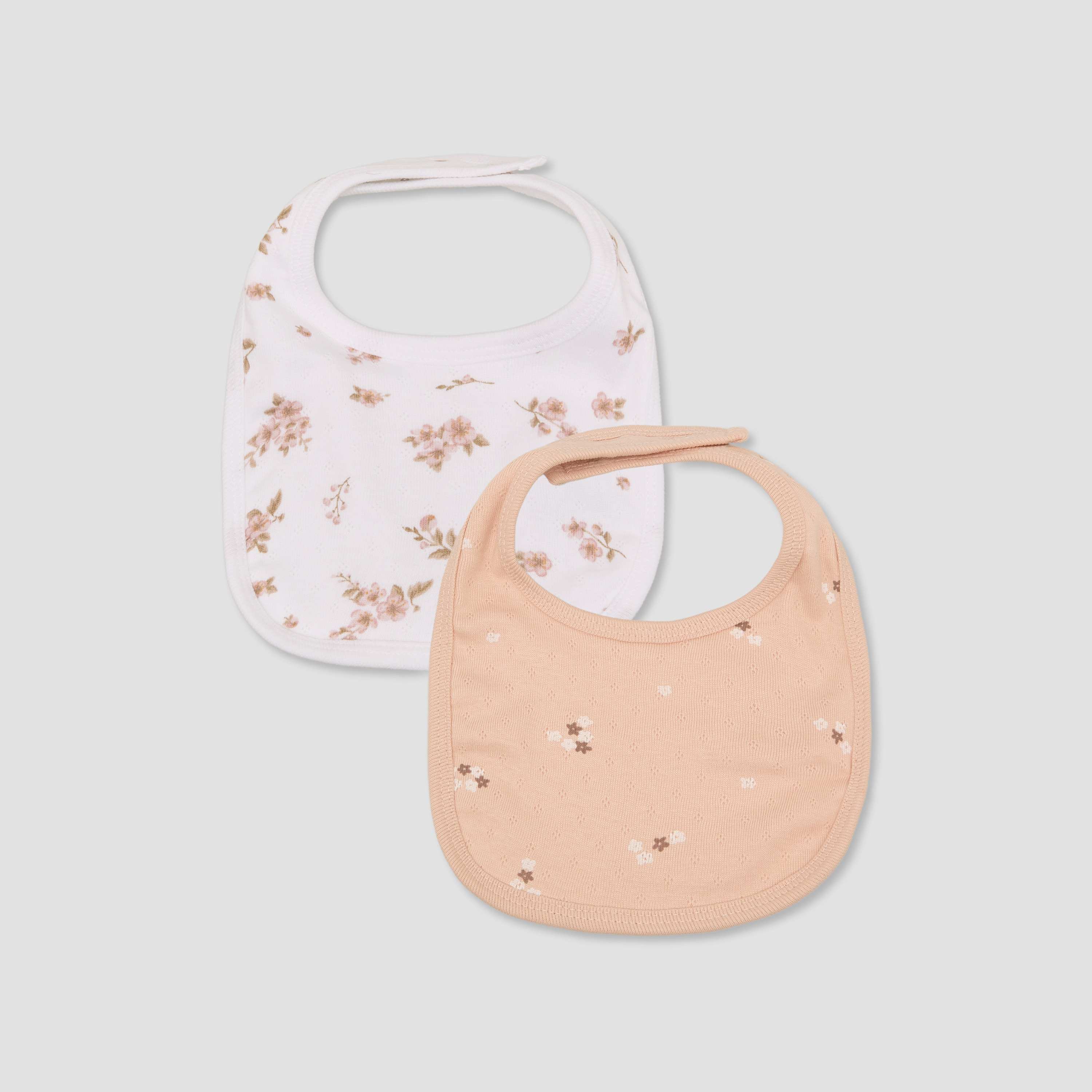 طقم مريلة أطفال بطبعات زهرية قطعتين من جونيورز-baby-feeding-bibs-image-1