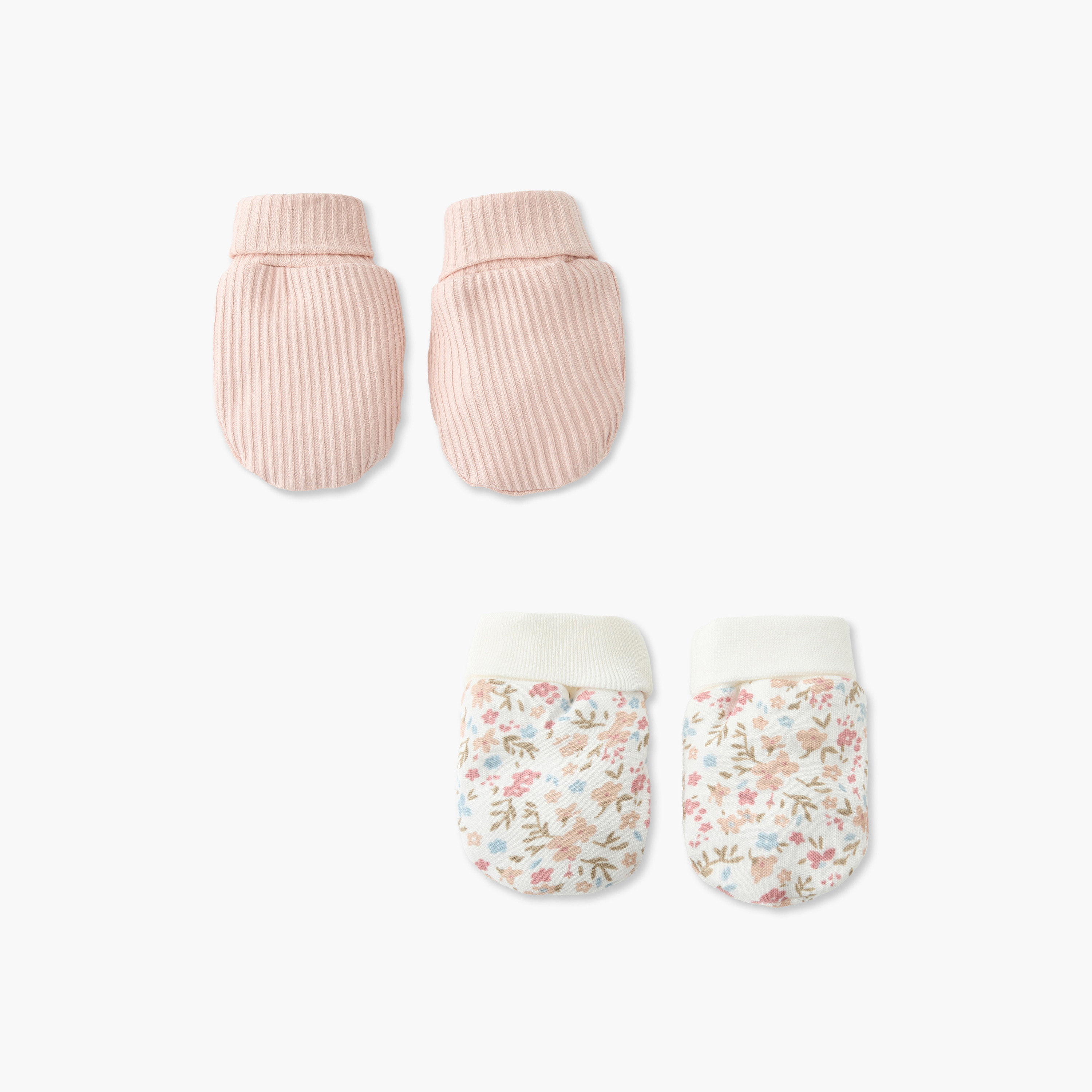 Pack of 2 Juniors Mittens with Assorted Design, 0-6 months-baby-girls-accessories-mittens-image-1