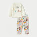 Juniors Tropical Print Long Sleeves T-shirt and Pyjama Set-Pyjama Sets-thumbnail-0