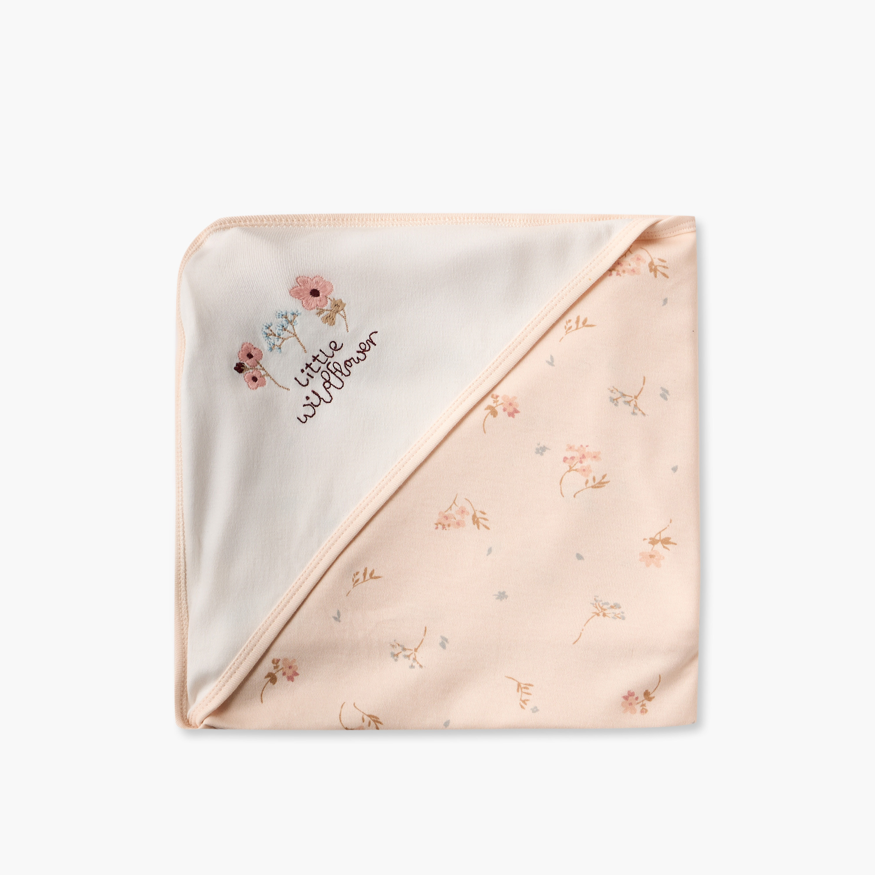 Juniors Cotton Floral Print Hooded Receiving Blanket-baby-nursery-blanketsandswaddles-receivingblankets-image-3