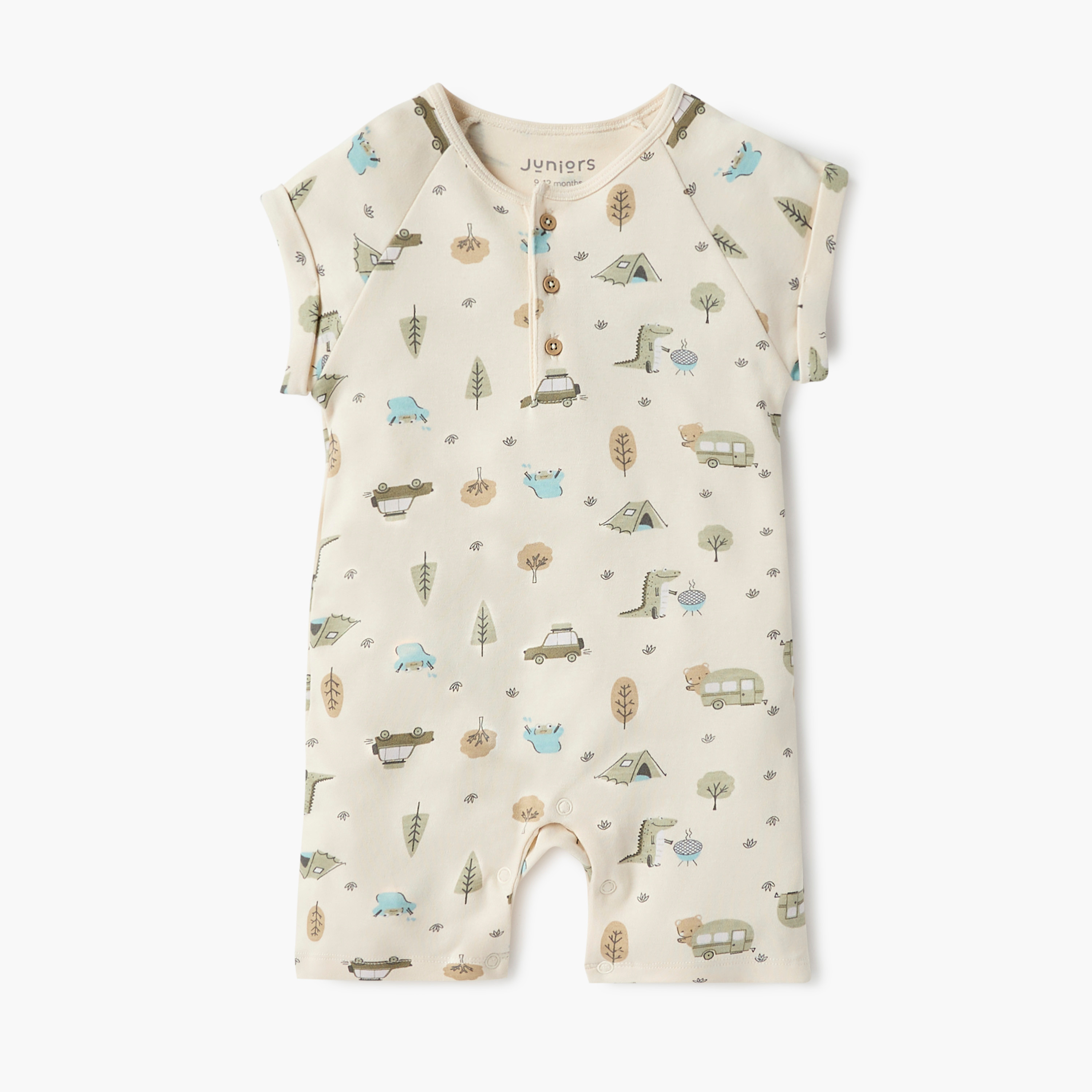 Juniors All-Over Print Romper with Short Sleeves-baby-boys-clothing-rompers-image-1