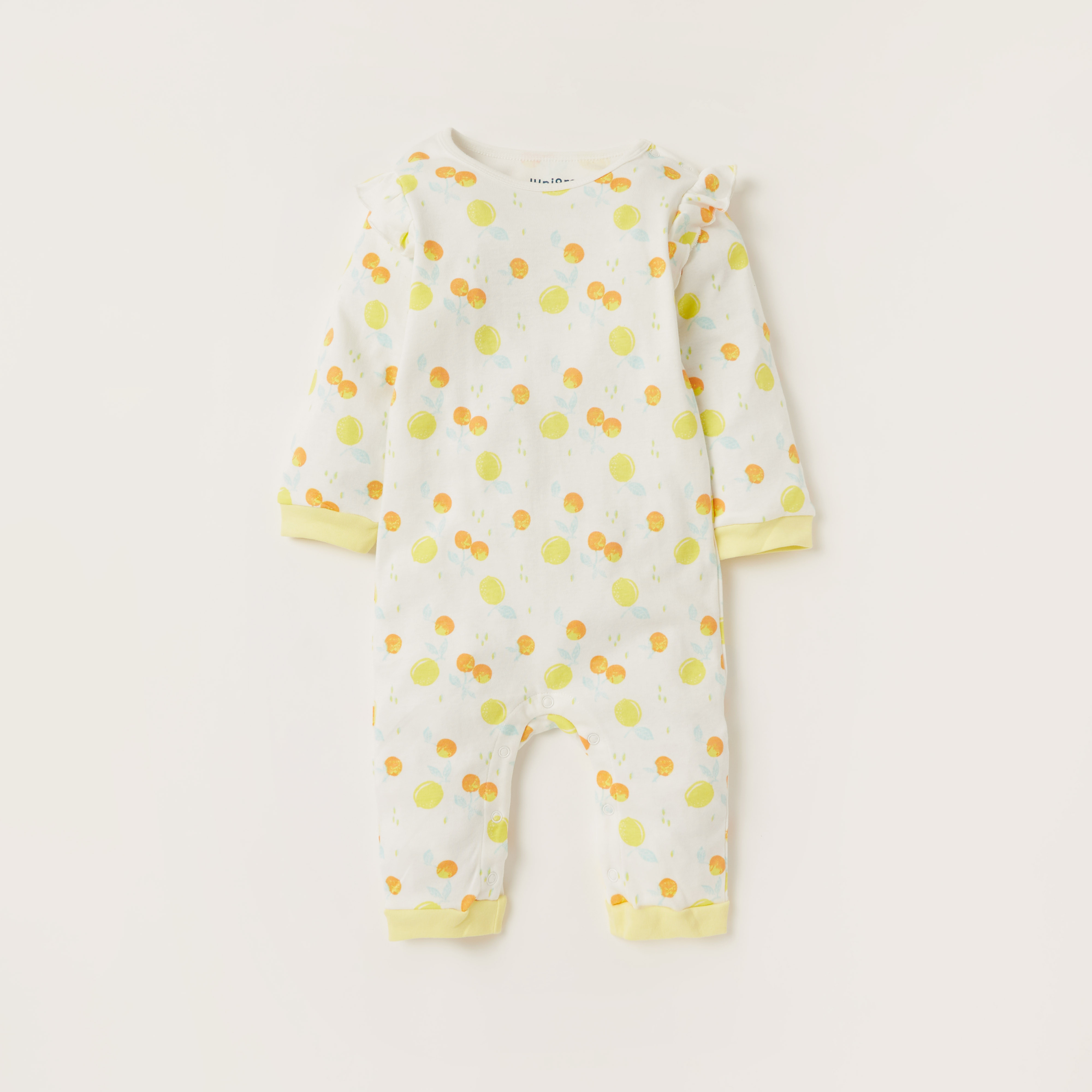 Juniors Printed Round Neck Sleepsuit- Set of 2-baby-girls-clothing-nightwear-sleepsuits-image-2