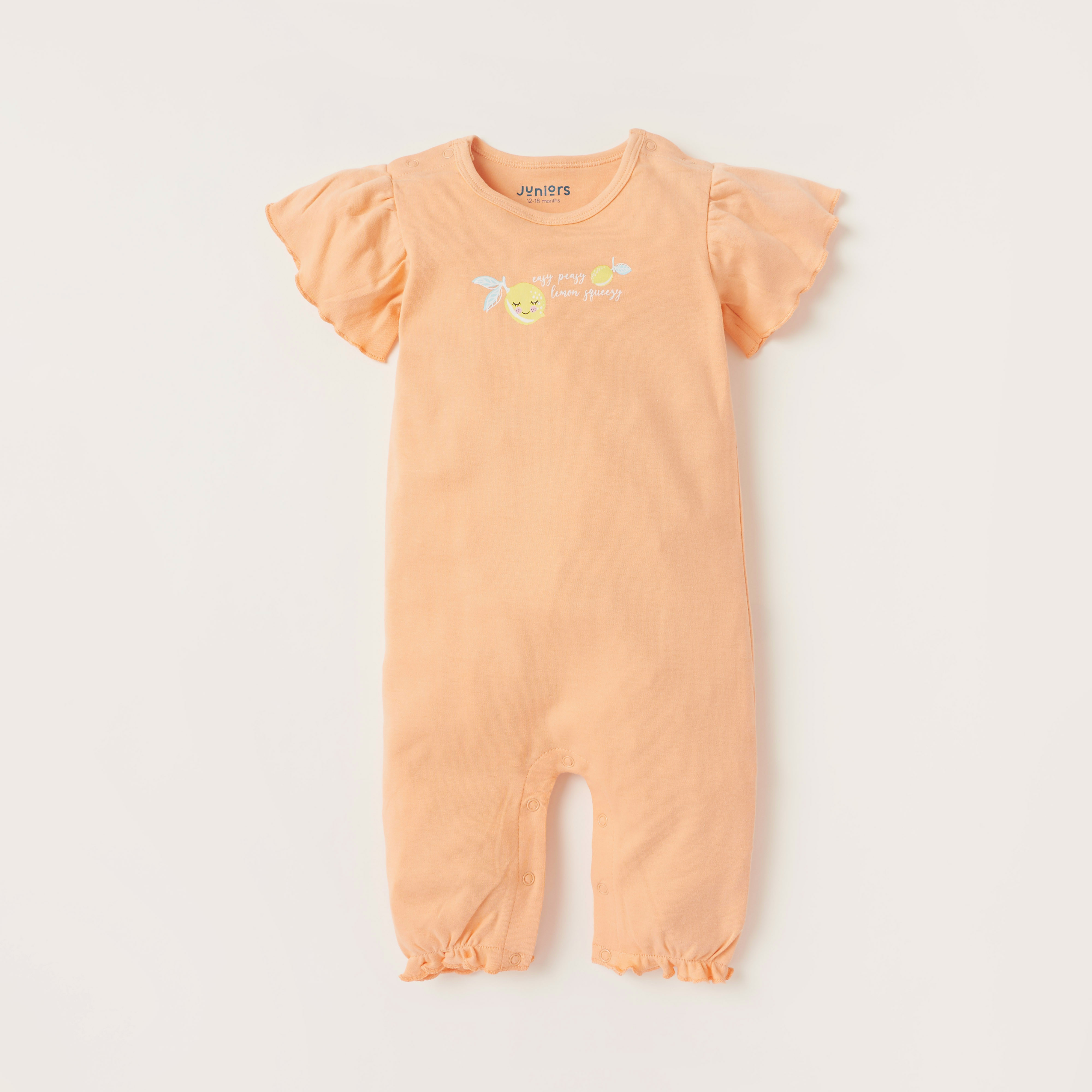 Juniors Printed Round Neck Sleepsuit- Set of 2-baby-girls-clothing-nightwear-sleepsuits-image-3