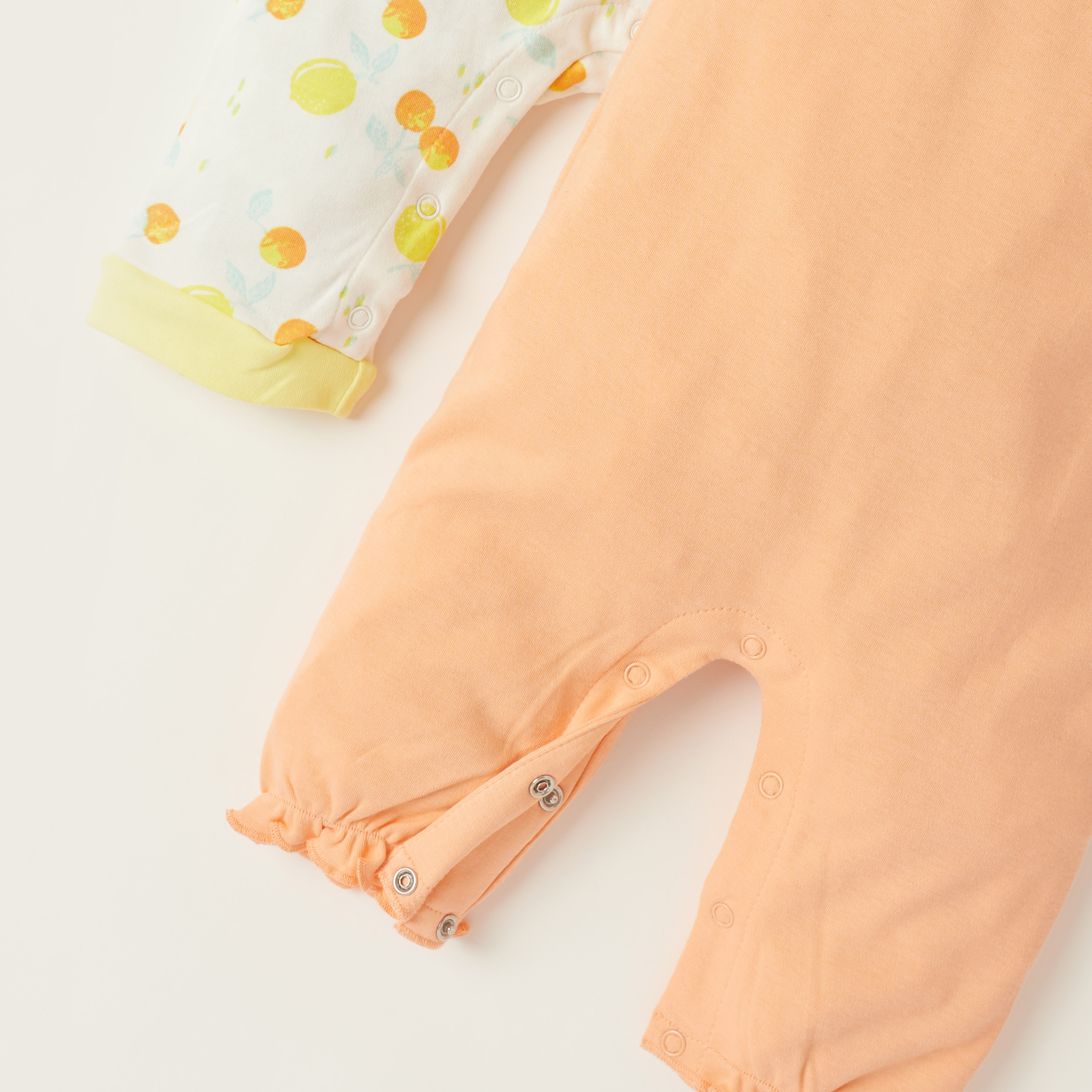 Juniors Printed Round Neck Sleepsuit- Set of 2-baby-girls-clothing-nightwear-sleepsuits-image-4