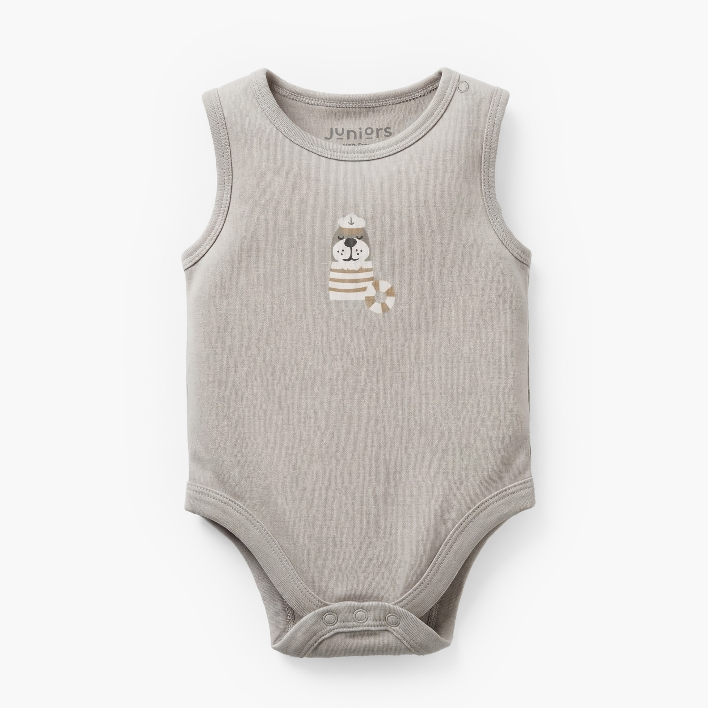 Pack of 3 Juniors Round Neck Sleeveless Bodysuit with Nautical Print-baby-boys-clothing-bodysuits-image-4
