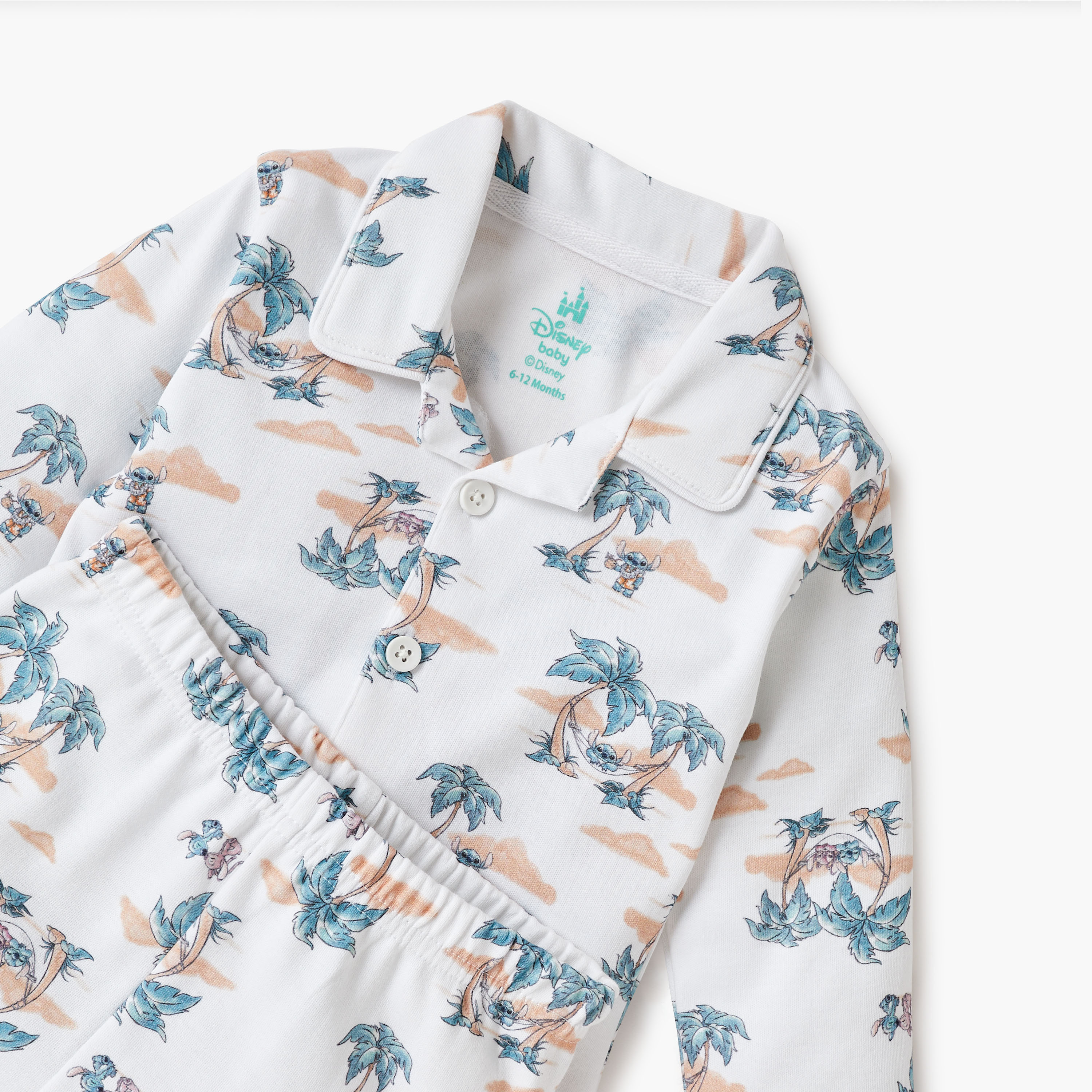 Disney Angel and Stitch Print Shirt and Pyjama Set-baby-girls-clothing-nightwear-pyjamasets-image-4