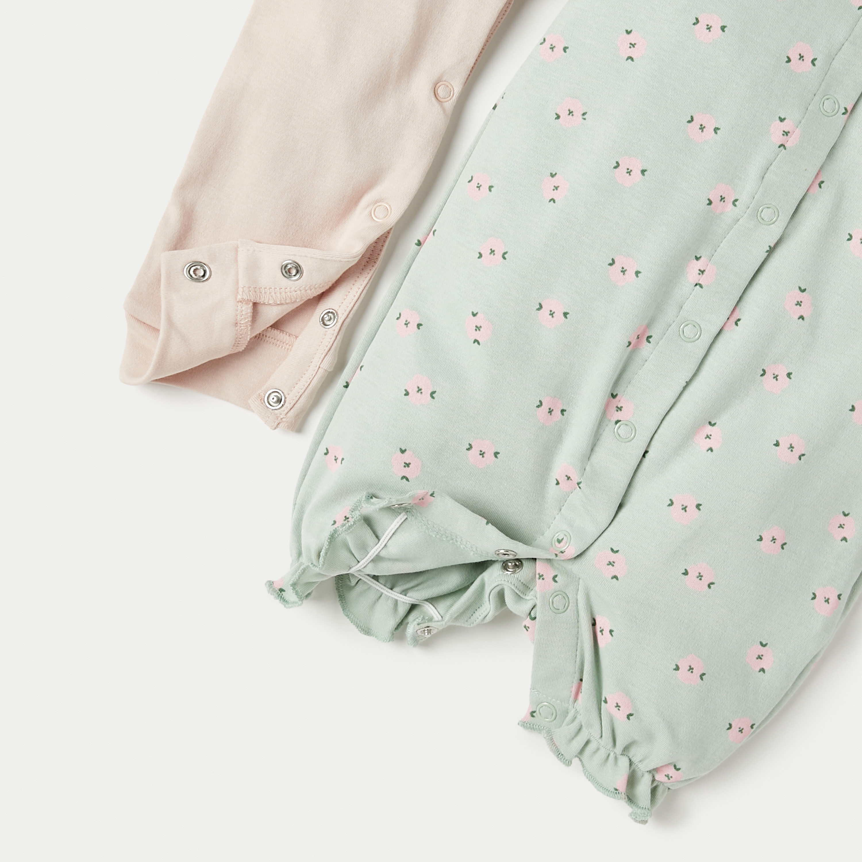 Juniors Floral Print Sleepsuit and Romper Set-baby-girls-clothing-nightwear-sleepsuits-image-5