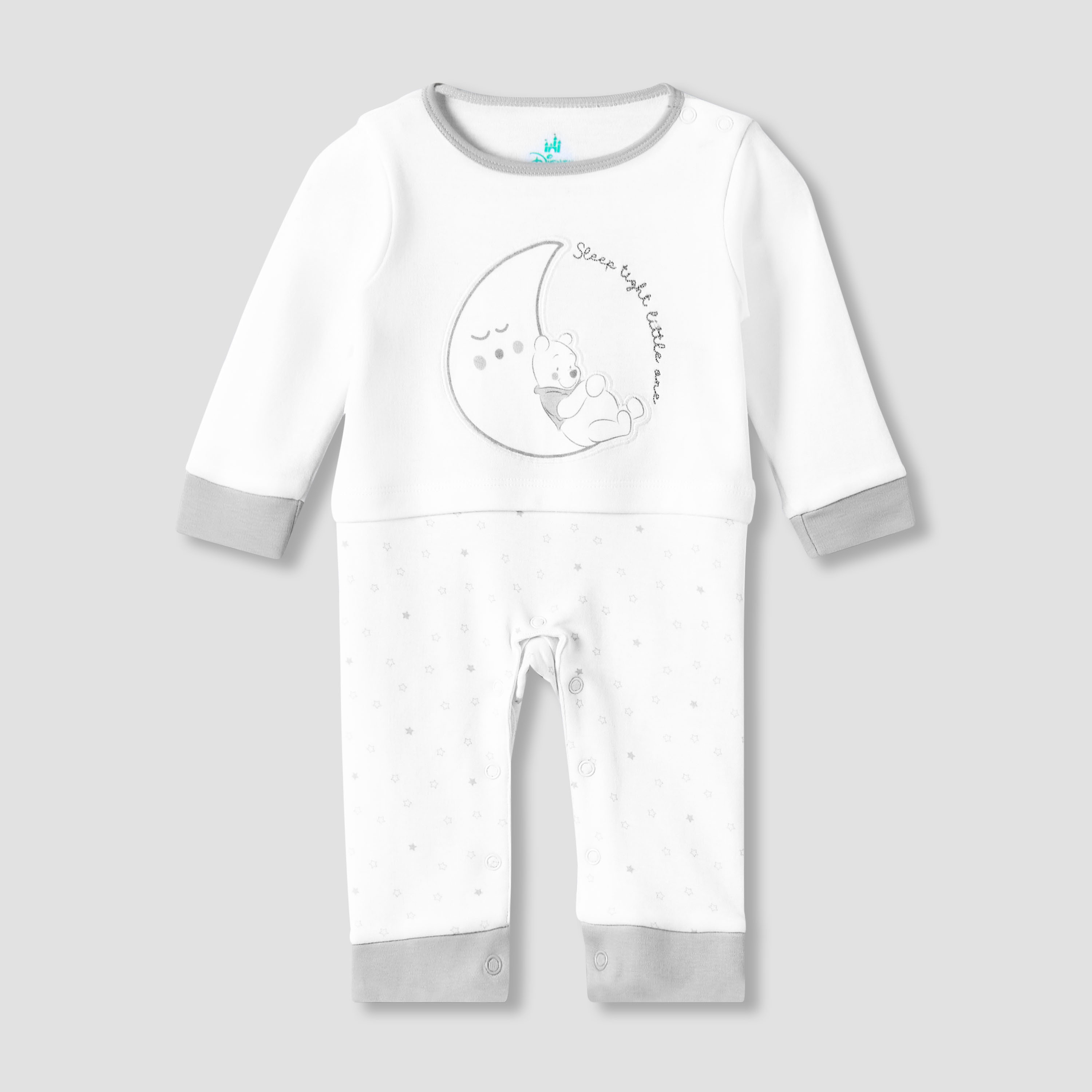 Disney Cotton Crew Neck Long Sleeves Sleepsuit with Winnie the Pooh Print-baby-boys-clothing-nightwear-sleepsuits-image-2