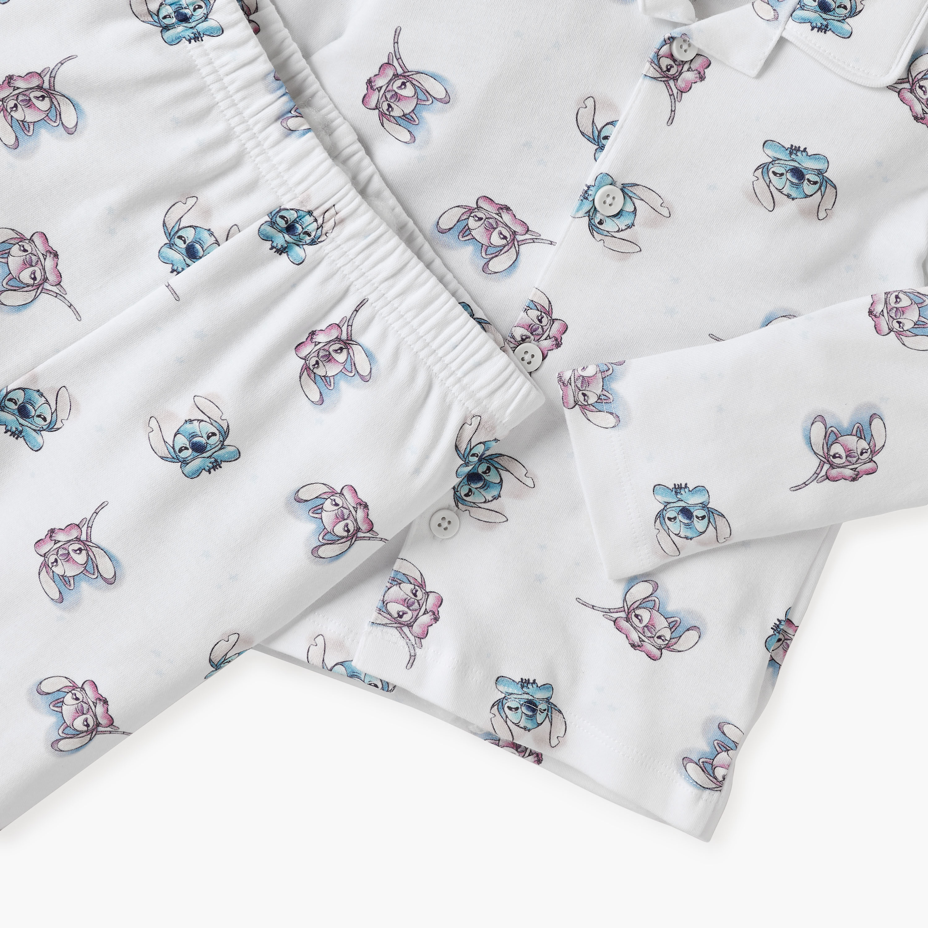 Disney All-Over Stitch and Angel Print Shirt and Pyjama Set-baby-boys-clothing-nightwear-pyjamasets-image-5