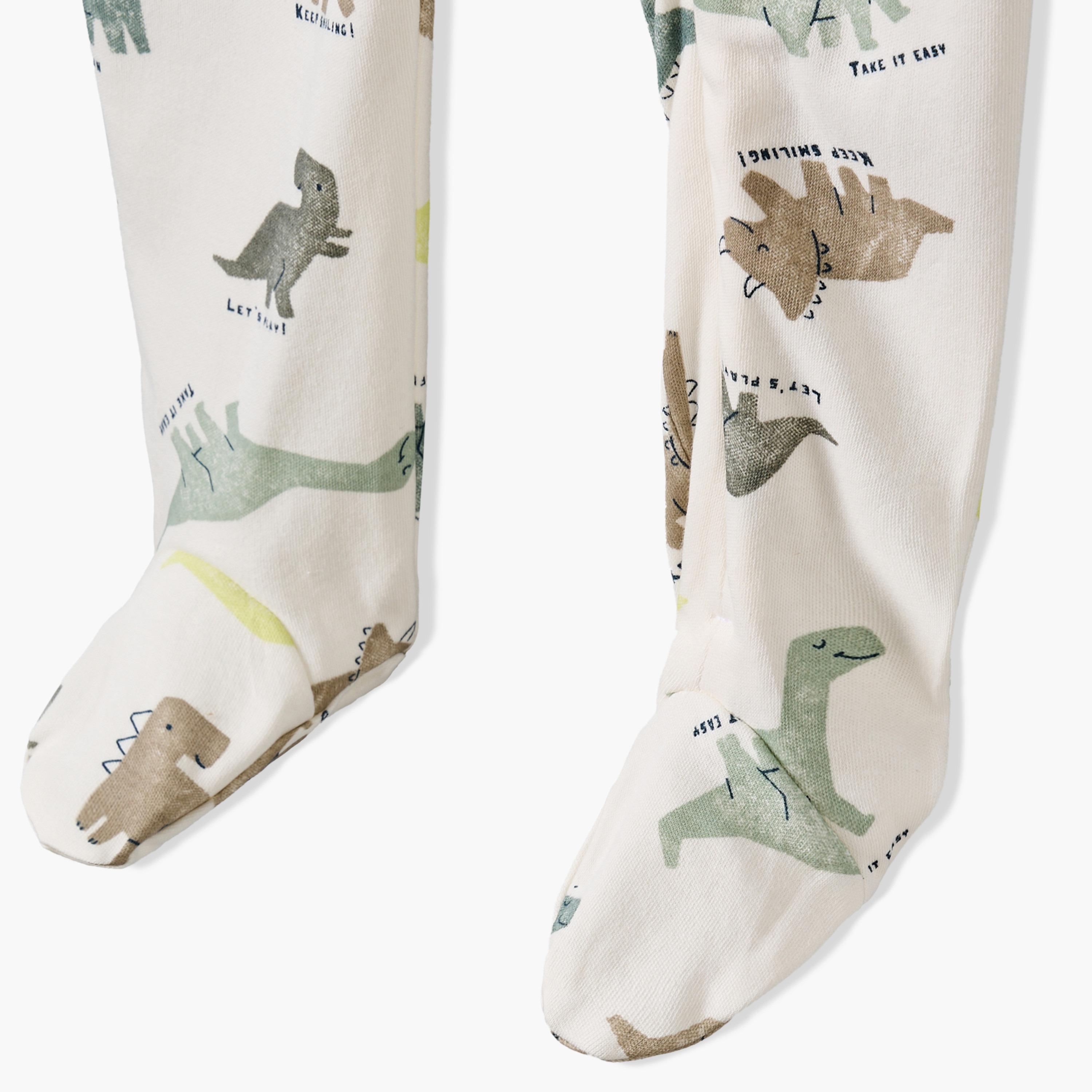 بدلة نوم قطن بطبعات ديناصور وياقة ضيقة وأكمام طويلة من جونيورز-baby-boys-clothing-nightwear-sleepsuits-image-4