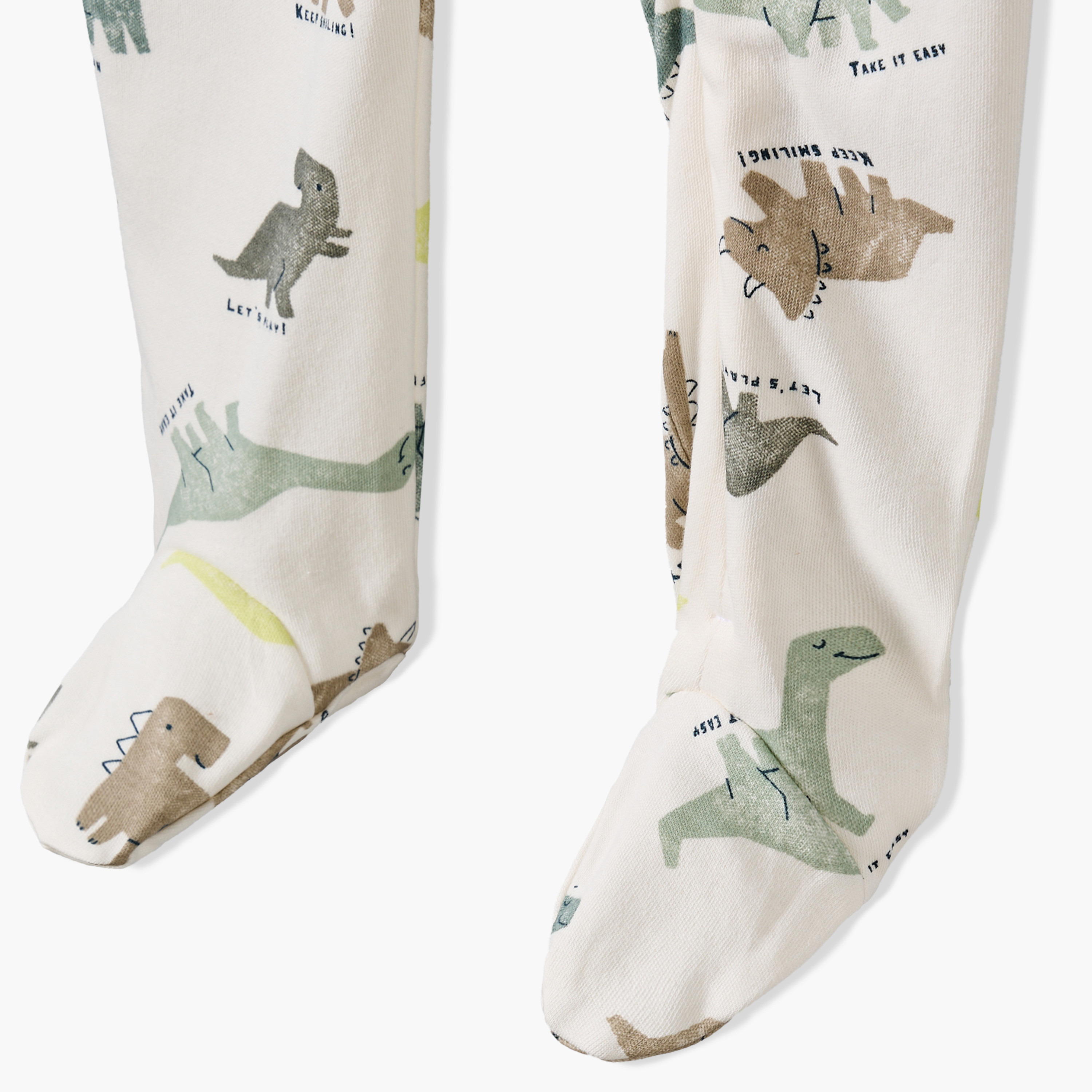 بدلة نوم قطن بطبعات ديناصور وياقة ضيقة وأكمام طويلة من جونيورز-baby-boys-clothing-nightwear-sleepsuits-image-5