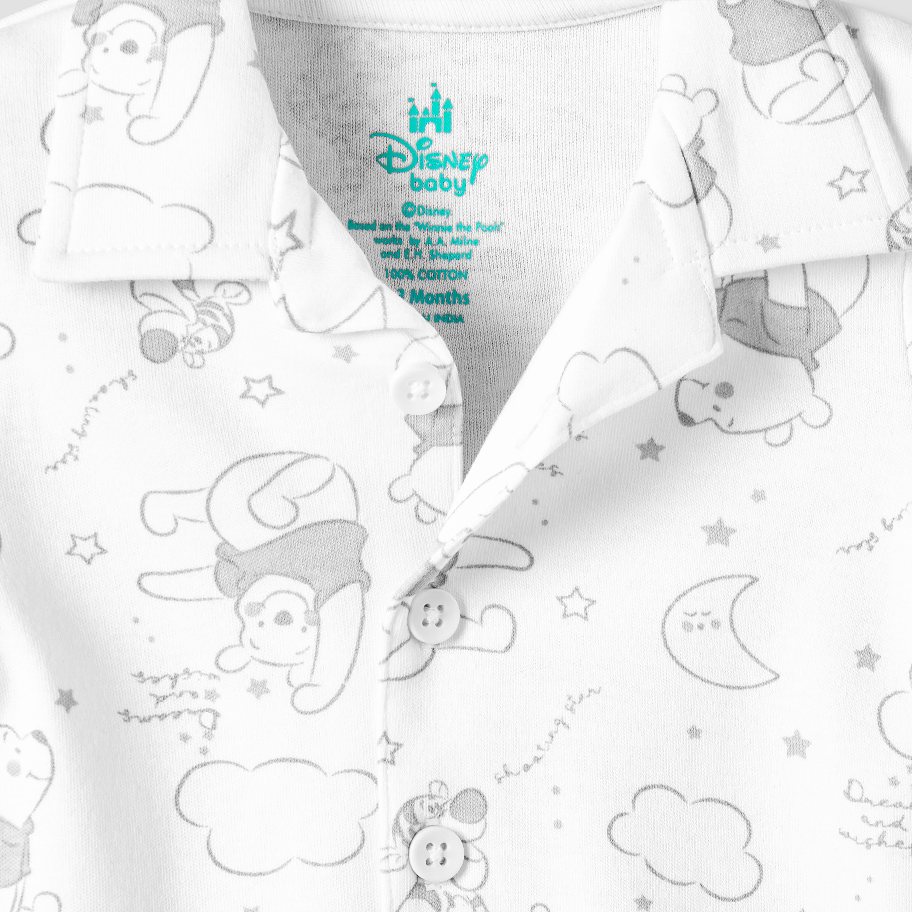 Disney Cotton Collared Neck Long Sleeve Pyjama Set with Winnie The Pooh Print-baby-boys-clothing-nightwear-pyjamasets-image-4