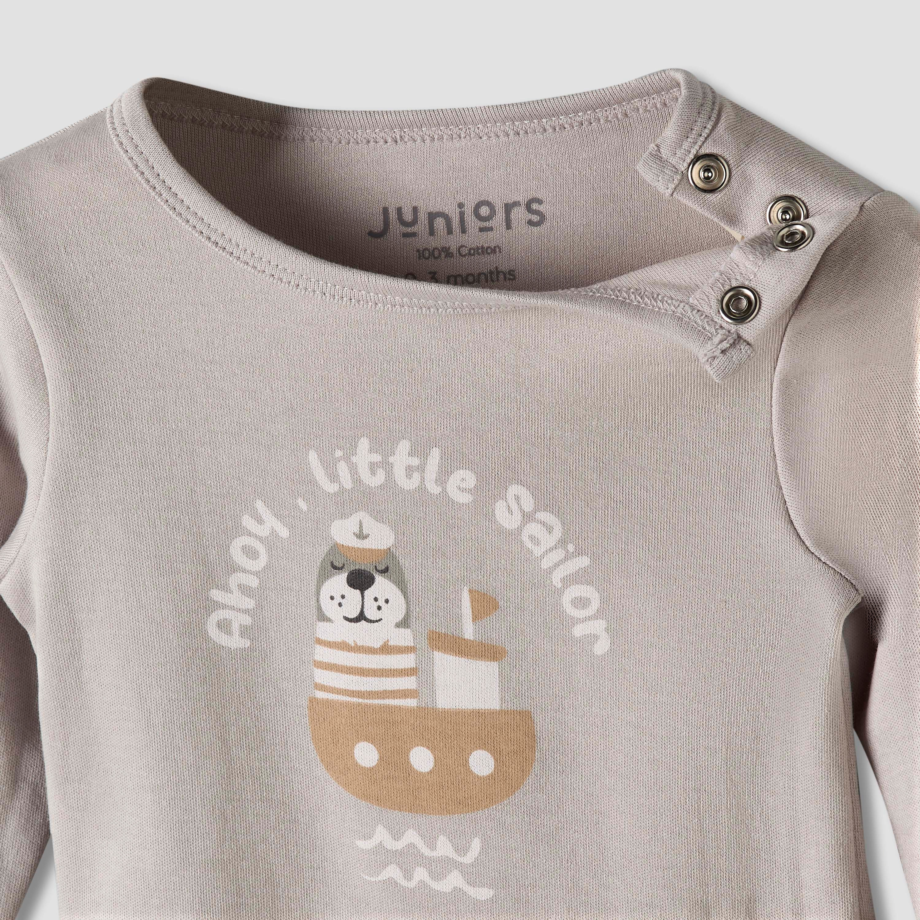 Pack of 2 Juniors Cotton Round Neck Long Sleeves Pyjama Set with Nautical Print-baby-boys-clothing-nightwear-pyjamasets-image-11