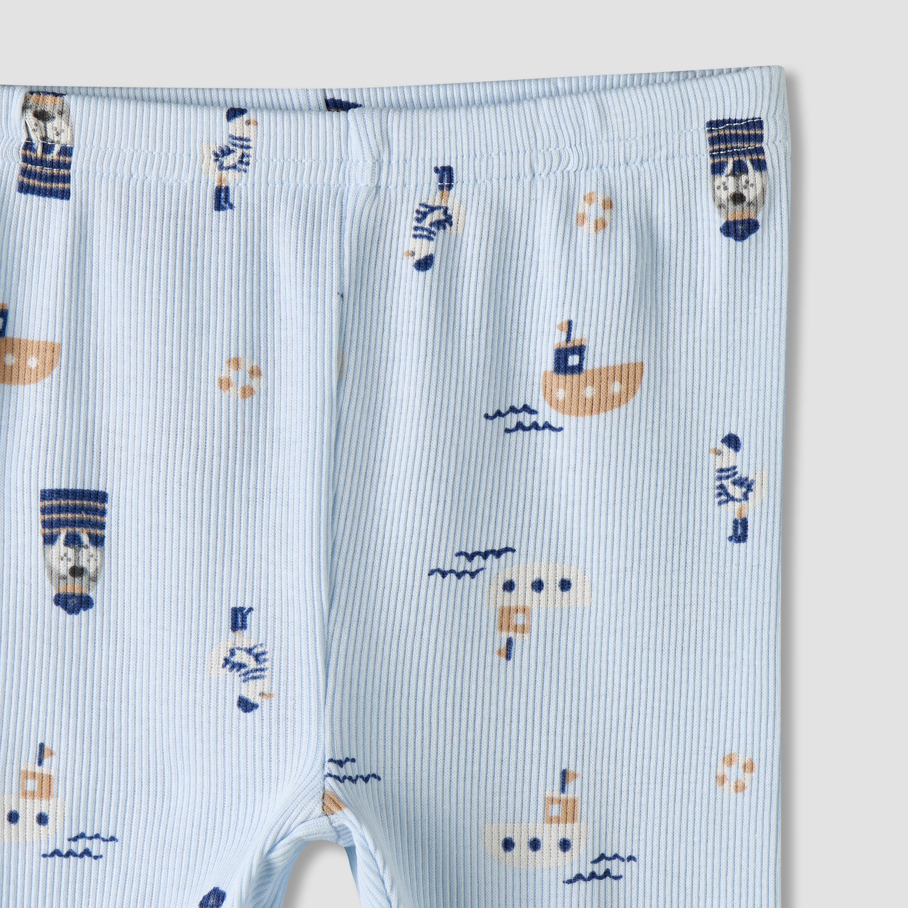 Pack of 2 Juniors Cotton Round Neck Long Sleeves Pyjama Set with Nautical Print-baby-boys-clothing-nightwear-pyjamasets-image-13